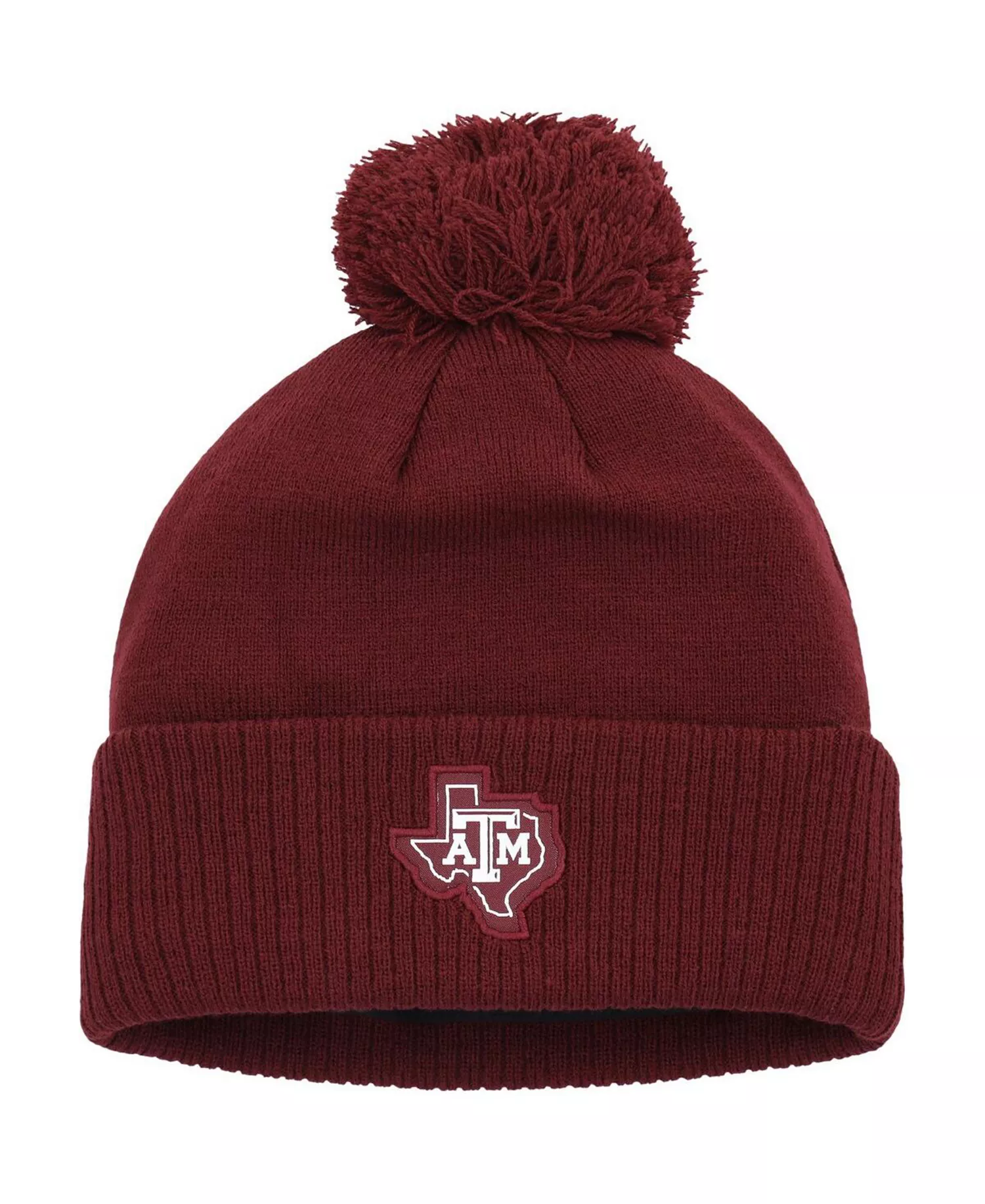 Men's Maroon Texas A&M Aggies 2023 Sideline COLD.RDY Cuffed Knit Hat with Pom - Maroon - One Size Fits All