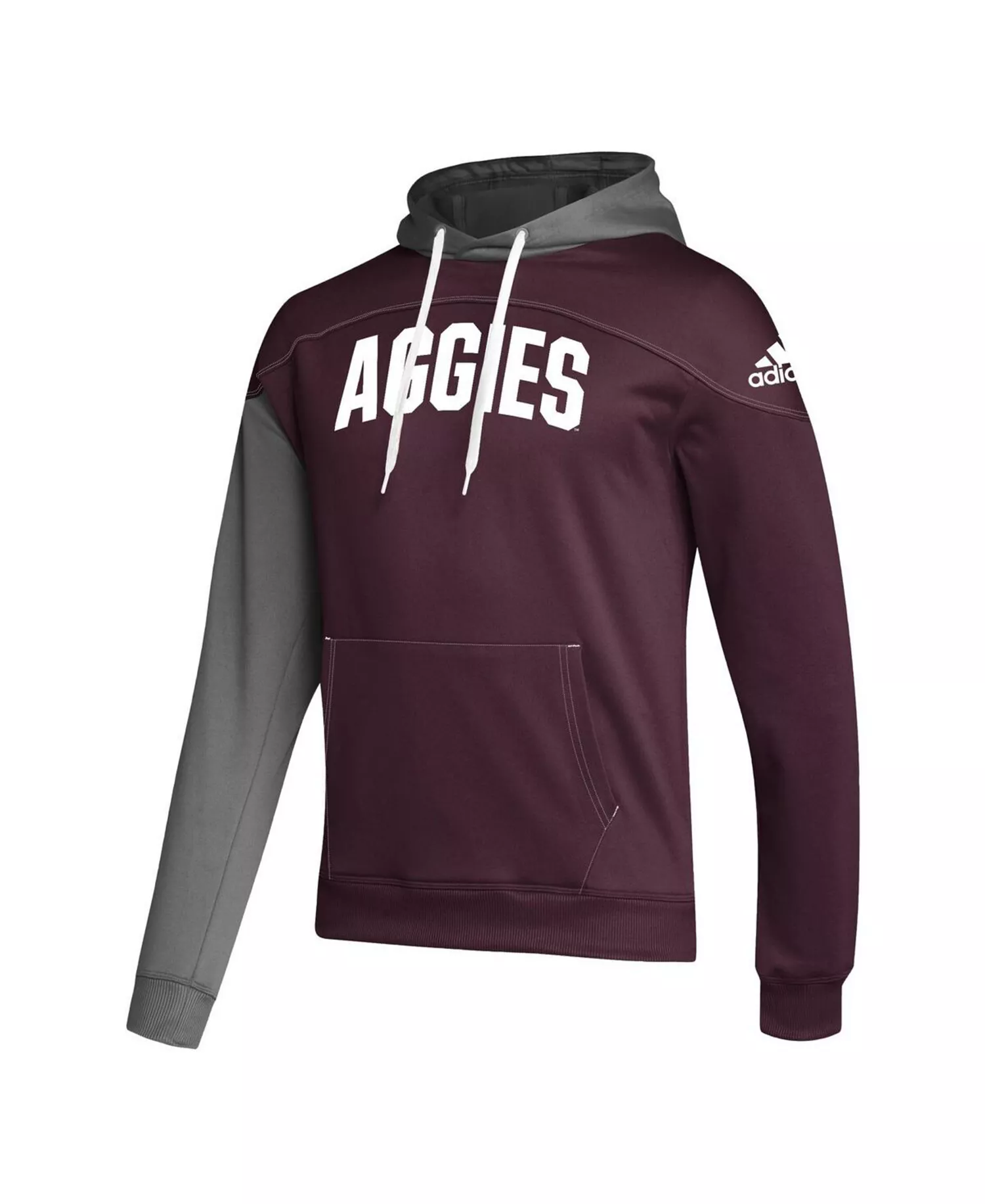 Men's Maroon Texas A&M Aggies Block Stadium Pullover Hoodie - Maroon - 2XL