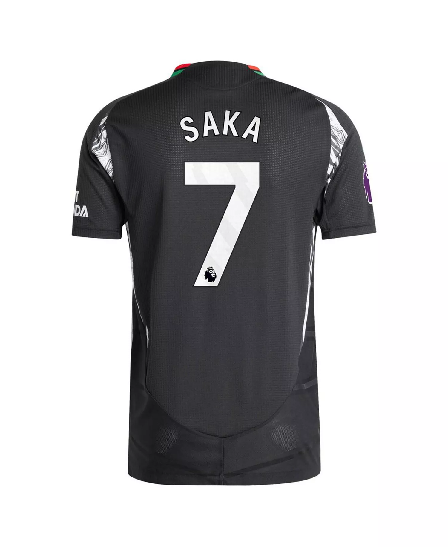 Men's Bukayo Saka Black Arsenal 2024/25 Away Authentic Player Jersey - Black - L
