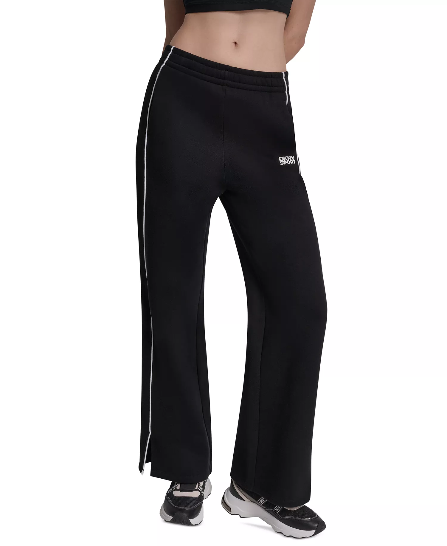 Women's HD Logo Piped Track Pants - Black/White - L