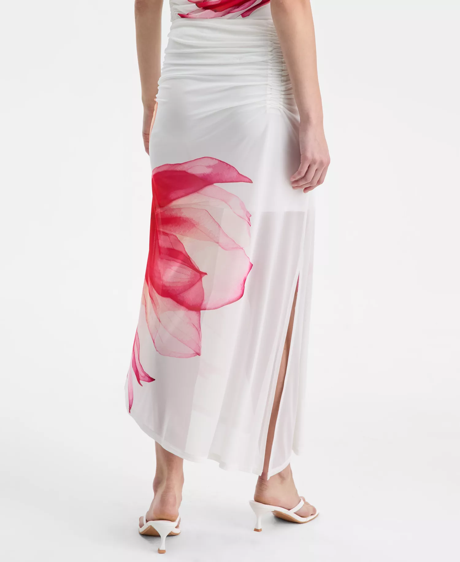 Women's Asymmetrical Floral-Print Midi Skirt, Macy's Exclusive - Tropical Floral - XL