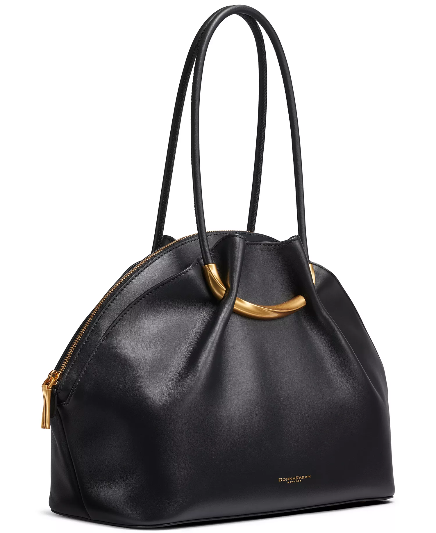 Magnetic Extra-Large Oxford Satchel Bag - Black/Gold - NO SIZE