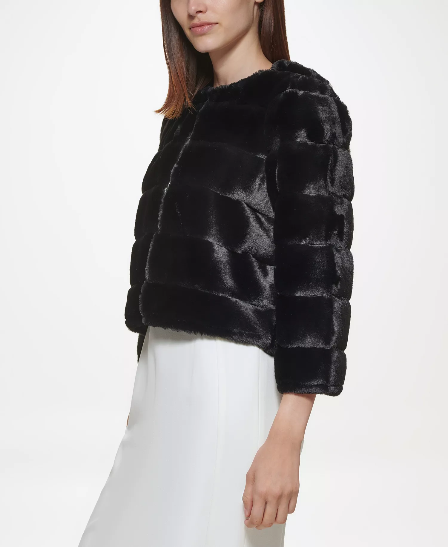 Women's Textured Long Sleeve Cardigan Sweater - Black - S