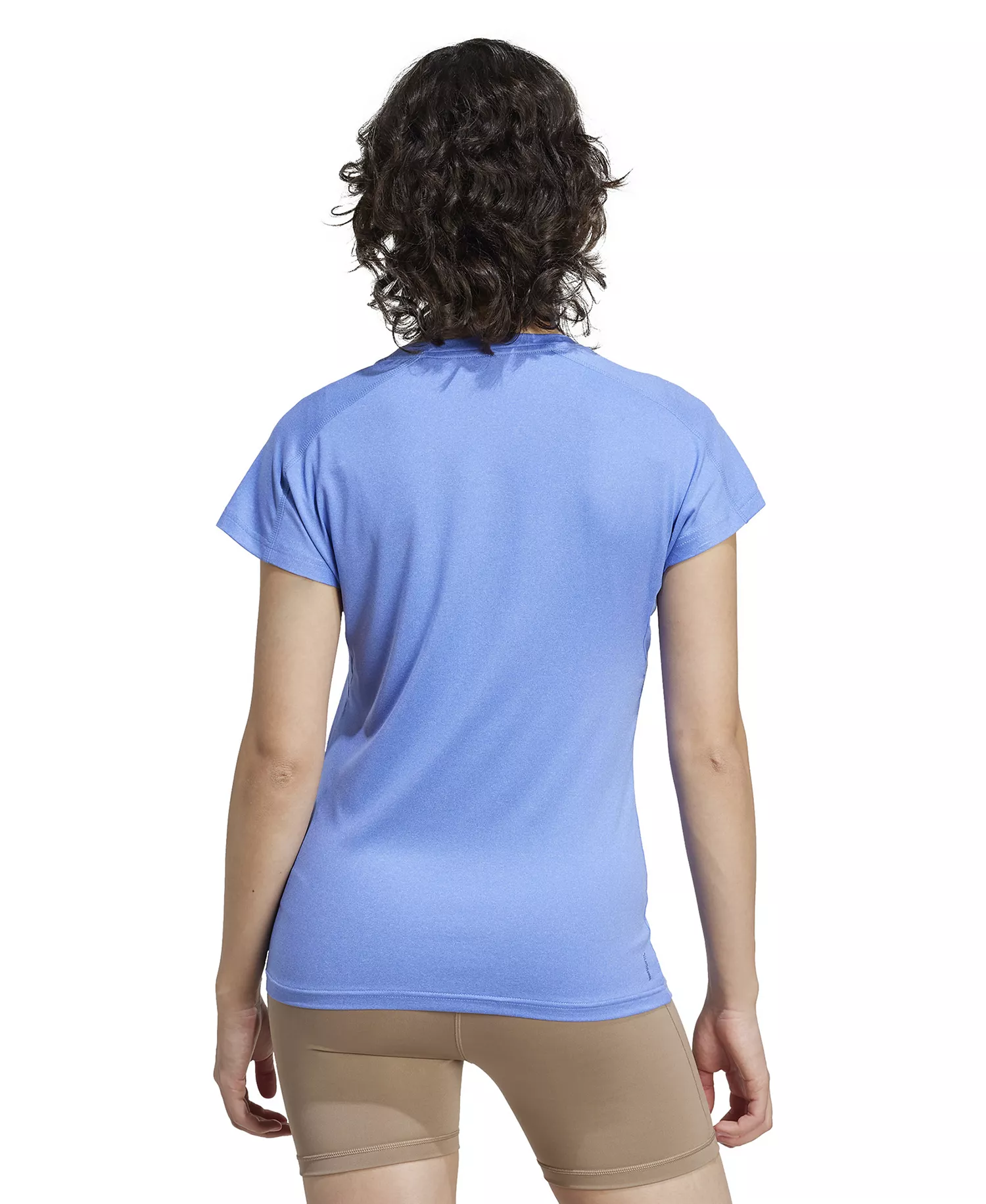 Women's Training Moisture-Wicking Logo V-Neck T-Shirt - Blue Fusion - L