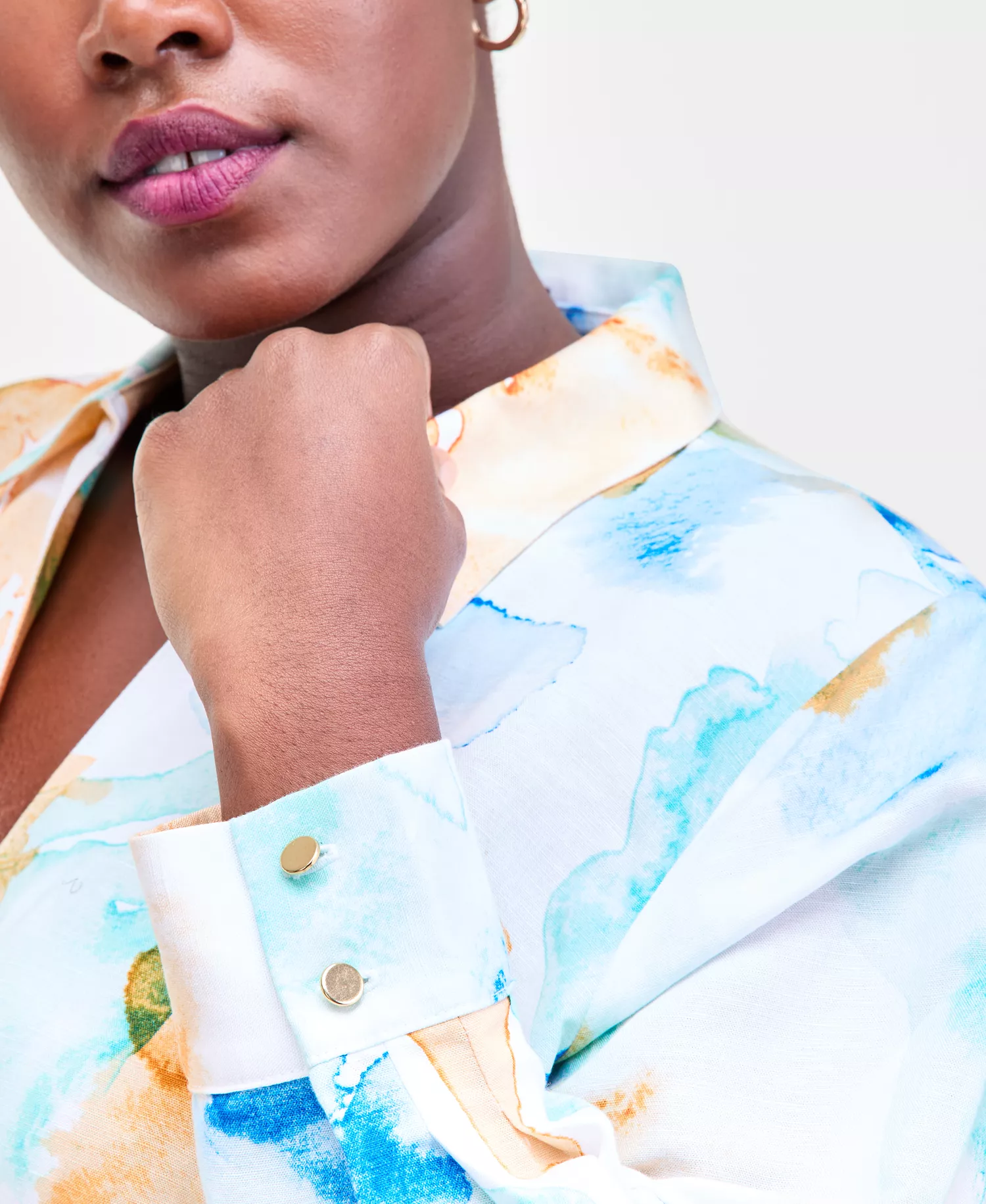 Women's Bailey Printed Surplice Wrap Top, Macy's Exclusive - Bailey Abstract Blue - 0X