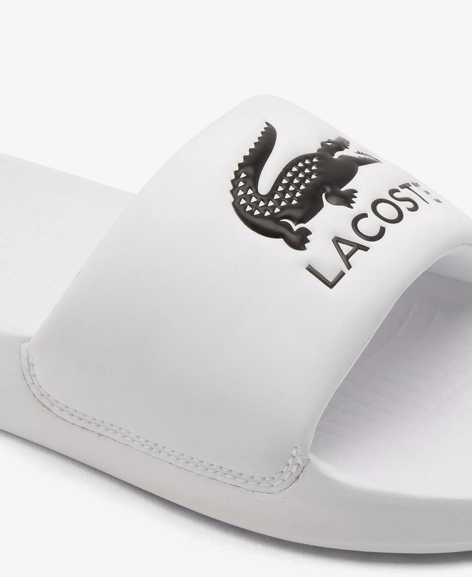 Men's Serve Round Toe Slip-On Slides - White/Black - 10