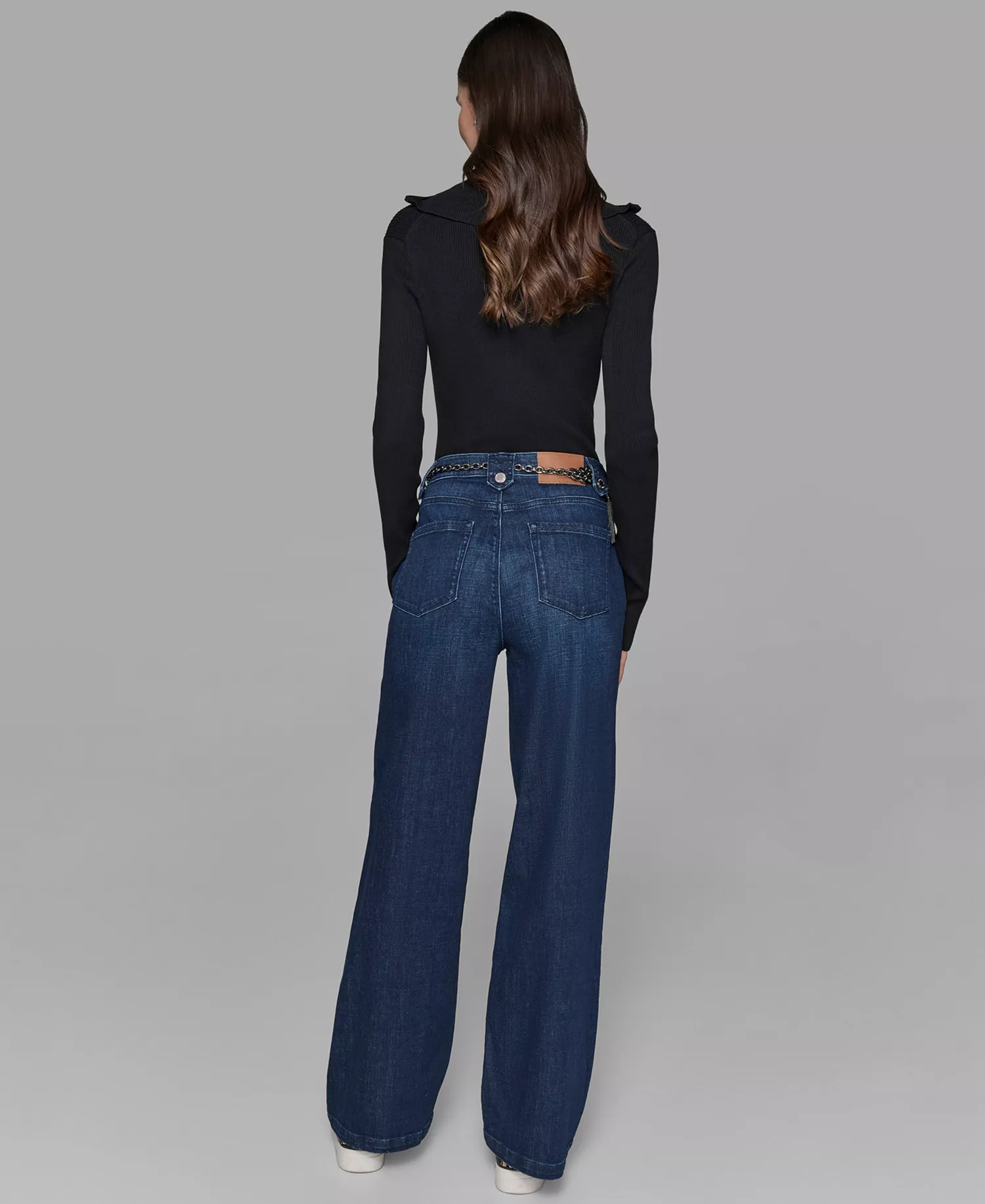 Women's Denim Wide-Leg Jeans - Dark Rinse - 14