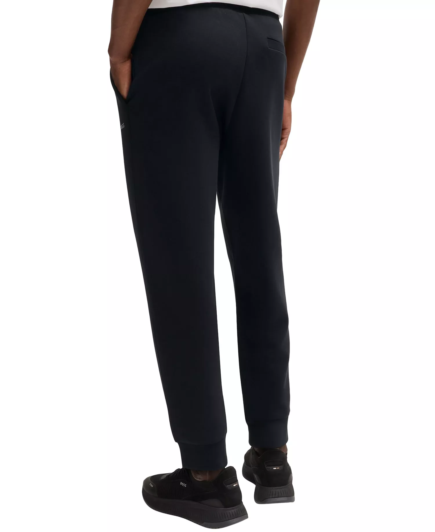 Men's Logo Print Tracksuit Bottoms - Black - L