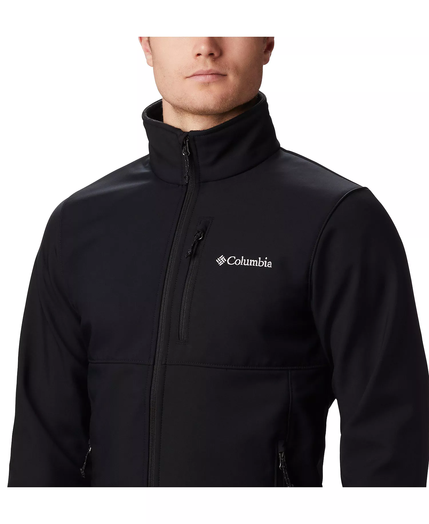 Men's Ascender Water-Resistant Softshell Jacket - BLACK - L