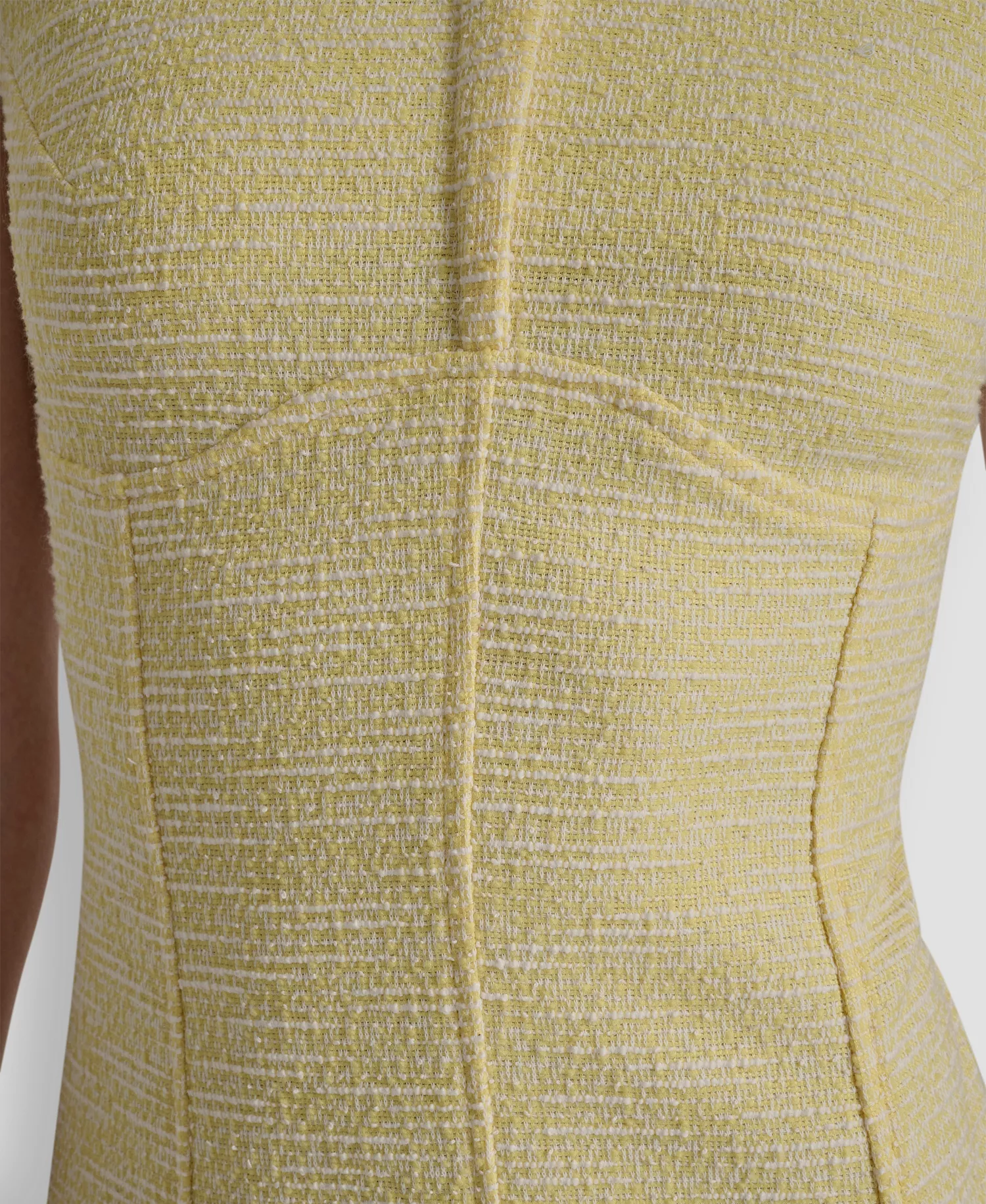 Women's Cap-Sleeve Crew Neck Fit and Flare Dress - Daffodil/Ivory - 10