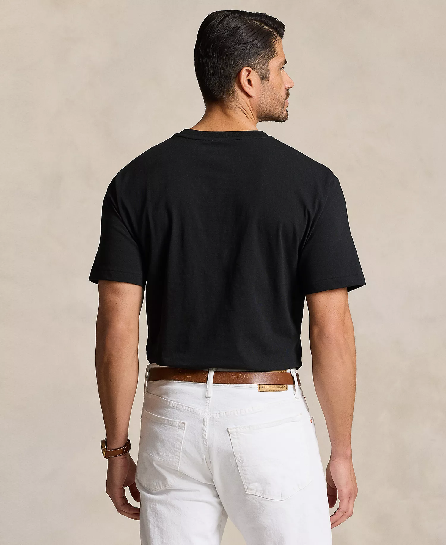 Men's Big & Tall Crew-Neck Pocket T-Shirt - Black - 2LT