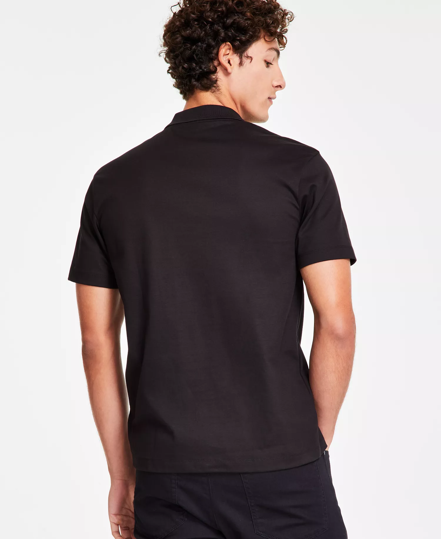 Men's Regular-Fit Polo Shirt - Black - 2XL
