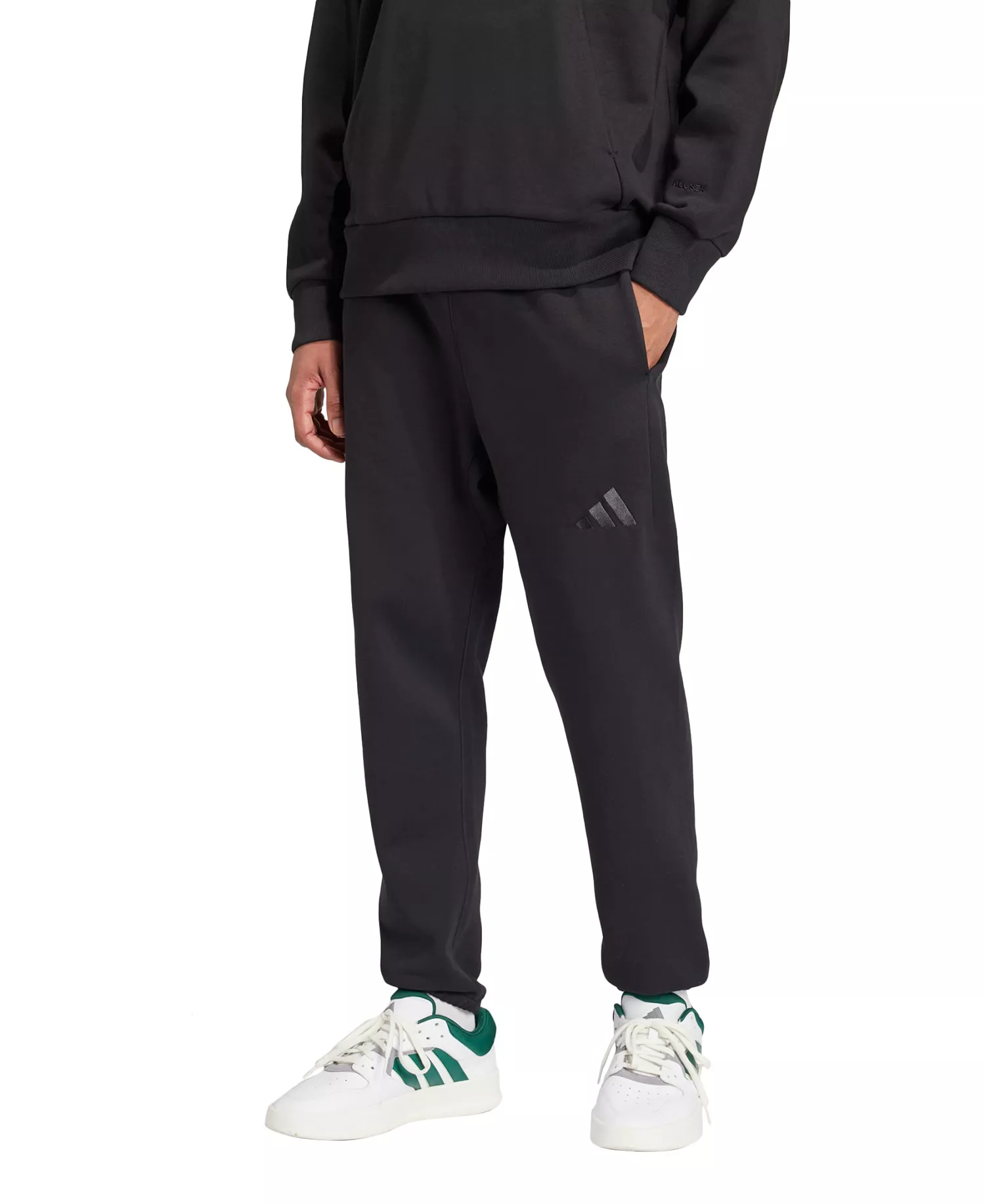 Men's Fleece Tapered Pants - Black - 2XL