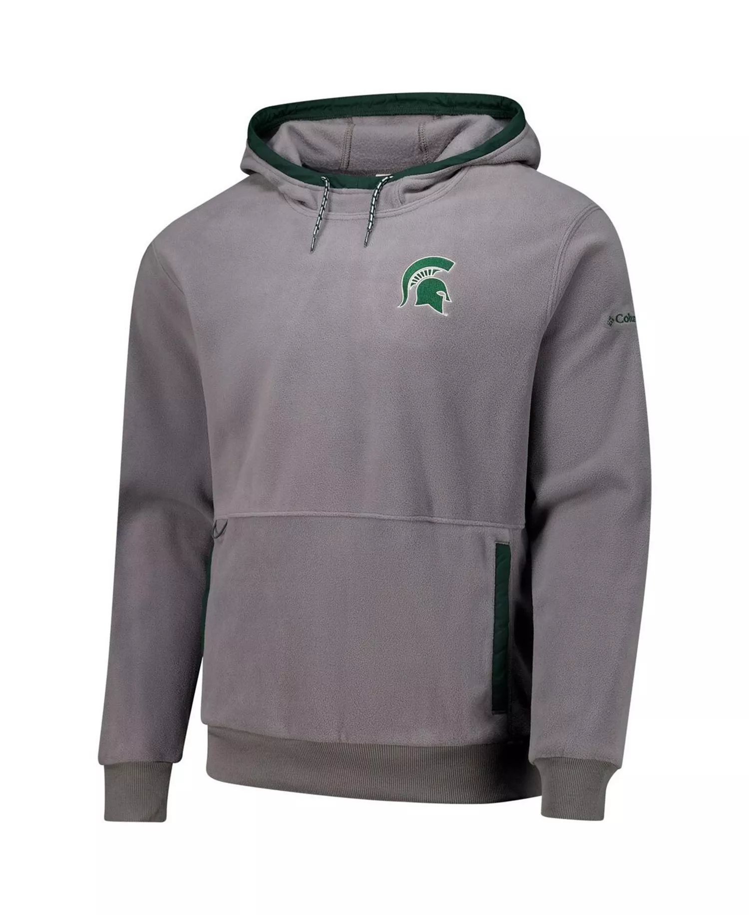 Men's Gray Michigan State Spartans Flanker Fleece Pullover Hoodie - Gray - L