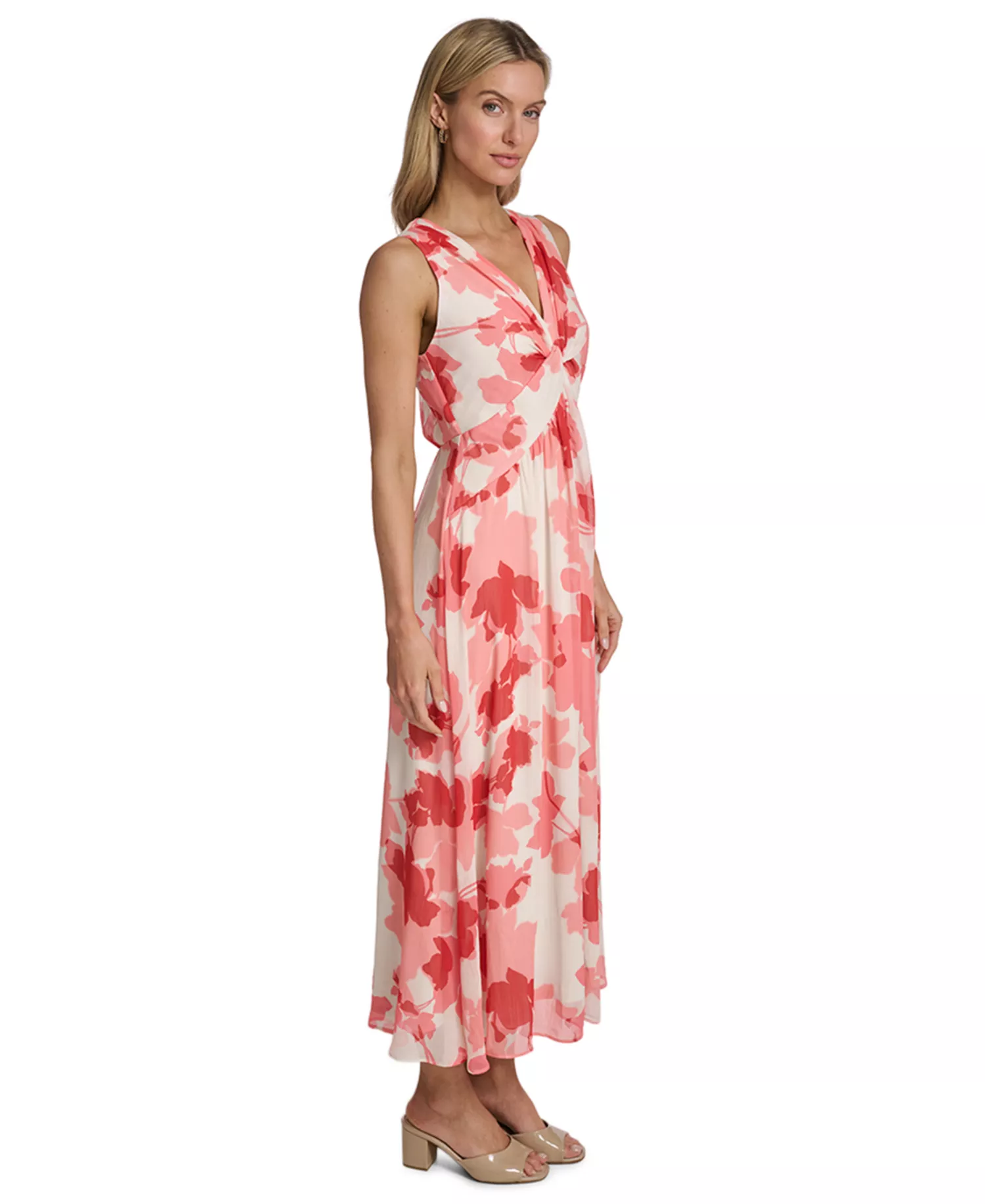 Women's Sleeveless Twist Front Dress - Tulip Multi - 10