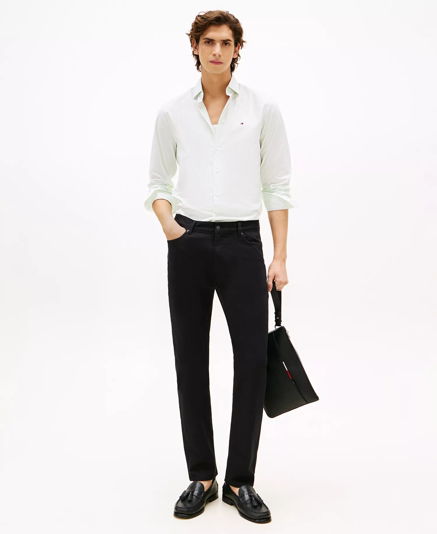 Men's Slim-Straight Denton Jeans - Black - 29x30