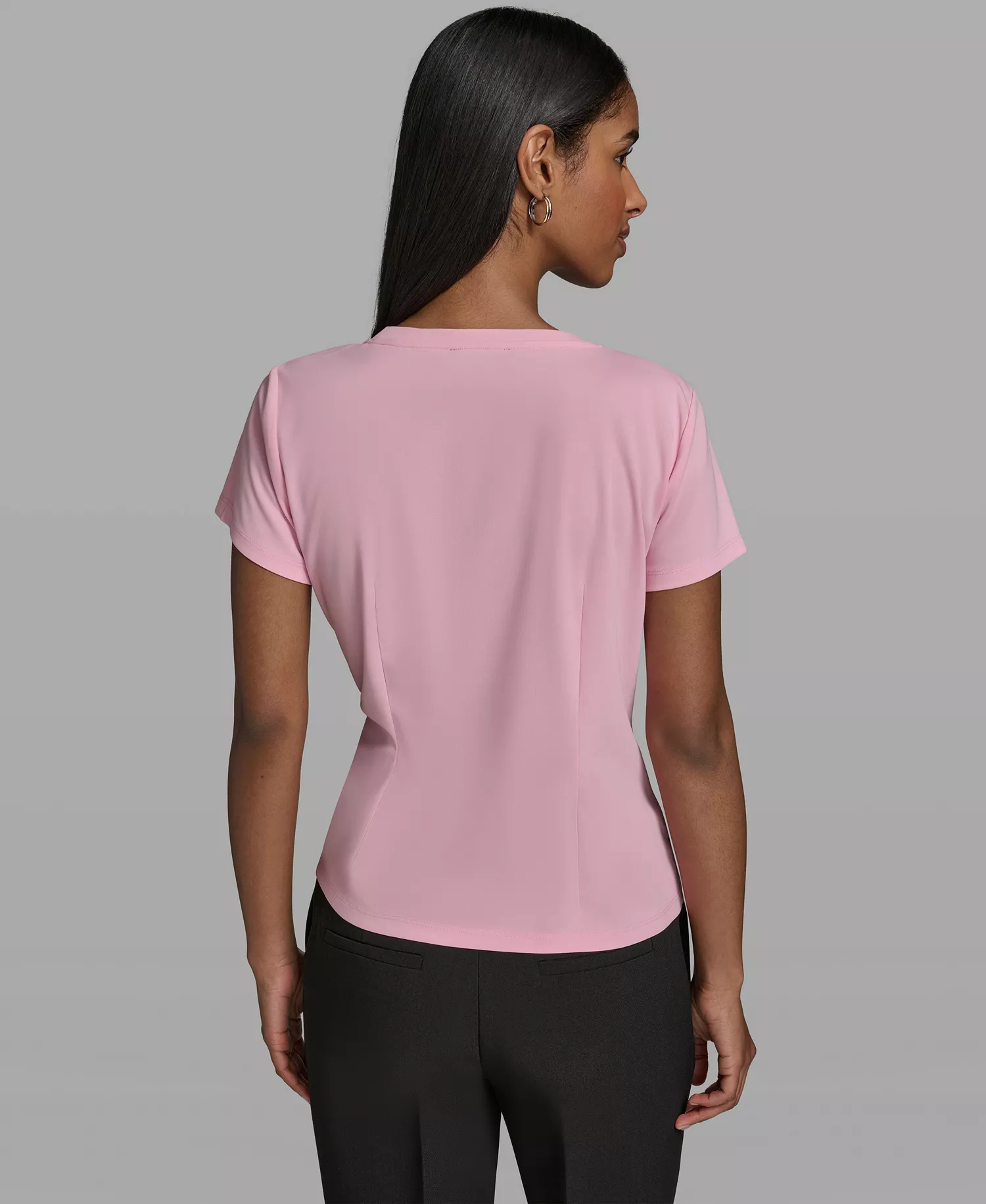 Women's Crewneck Cut and Sew Top - Prism Pink - L