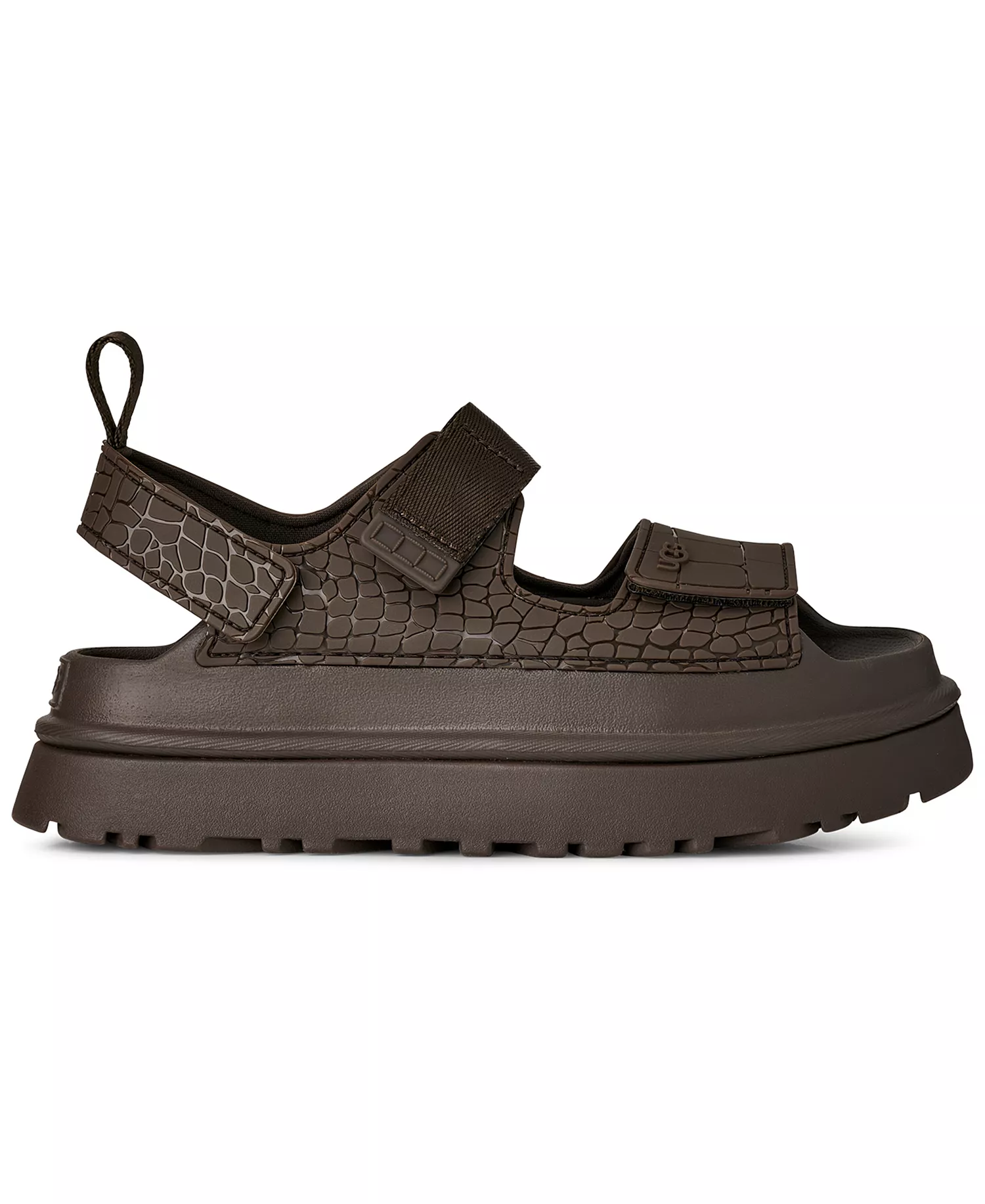 Women's GoldenGlow Embossed Open Toe Sandals - Dense Smoke - 10M
