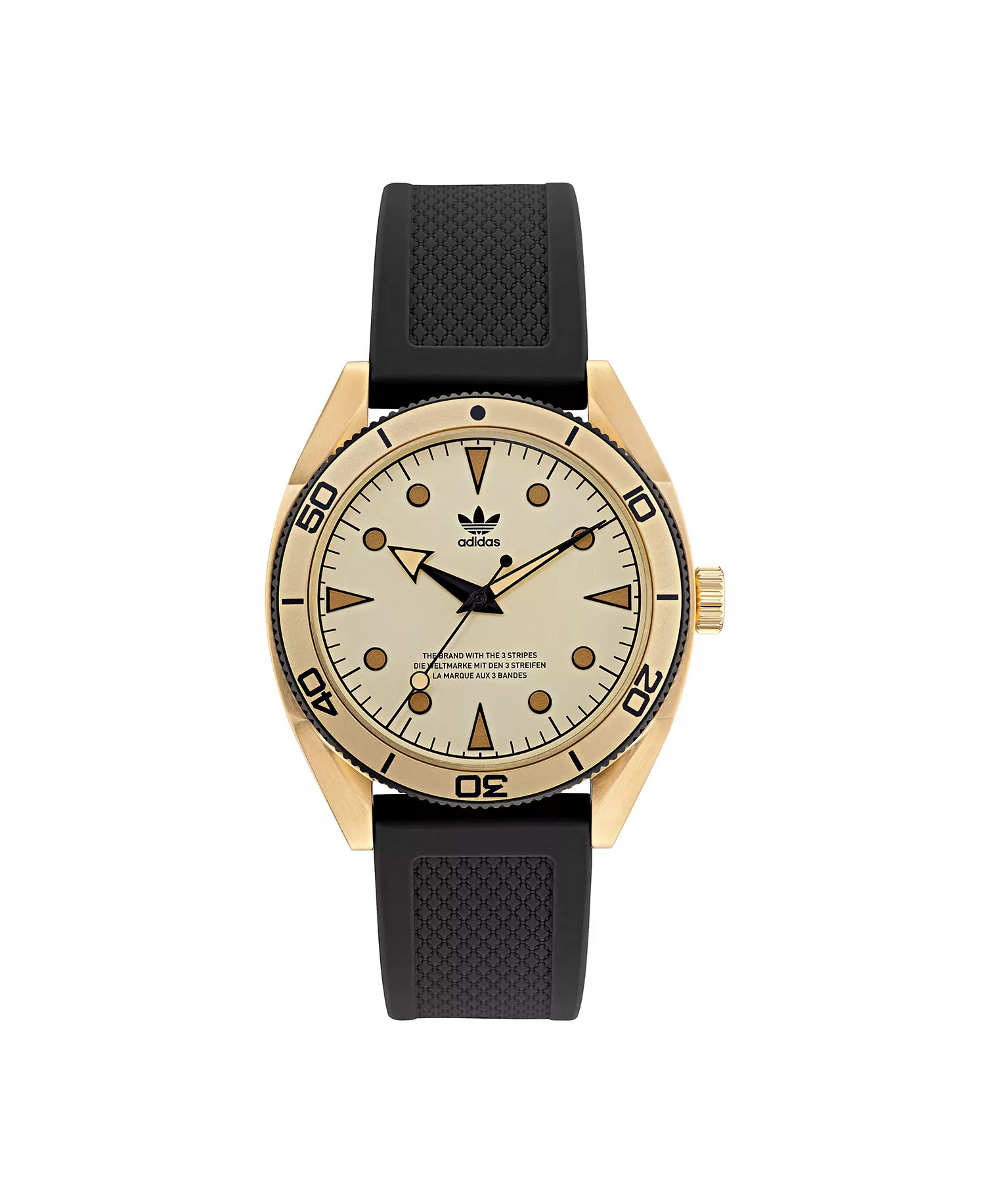 Unisex Three Hand Edition Two Black Silicone Strap Watch 42mm