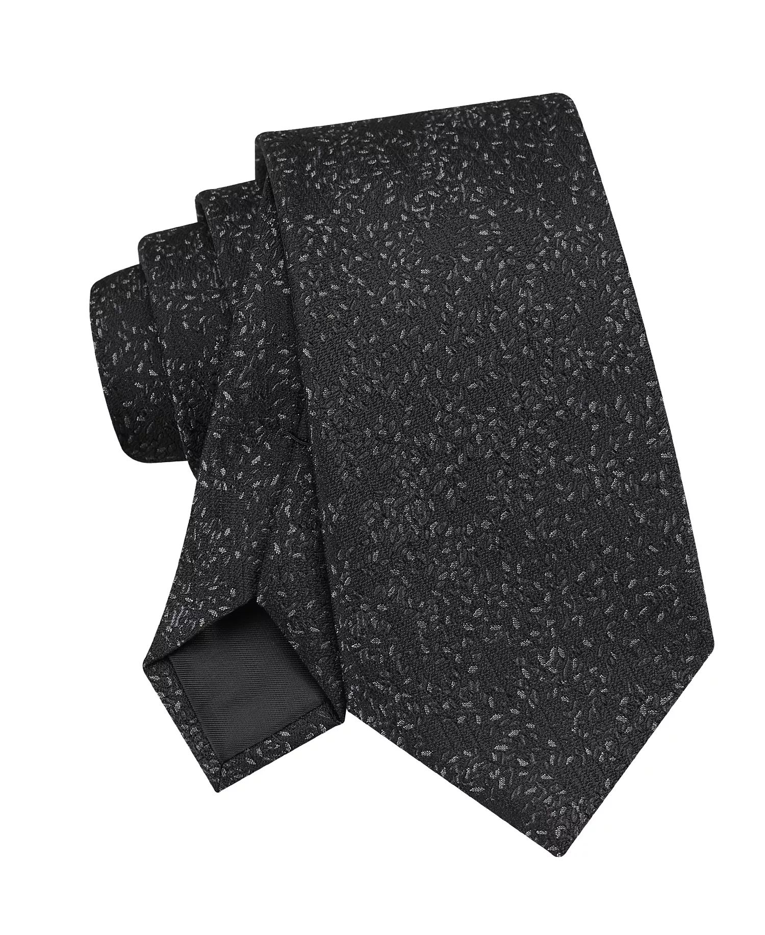 Men's Jean Floral Pattern Tie - Black - ONE SIZE