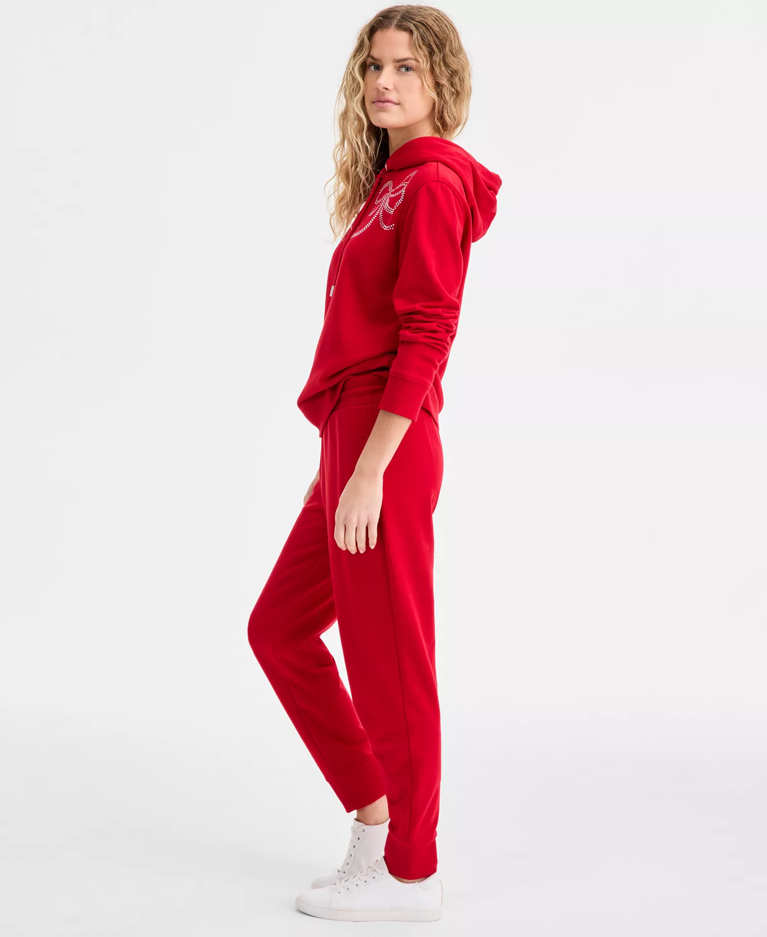 Nautica Women's Hotfix Logo Jogger Pants - Haute Red - M
