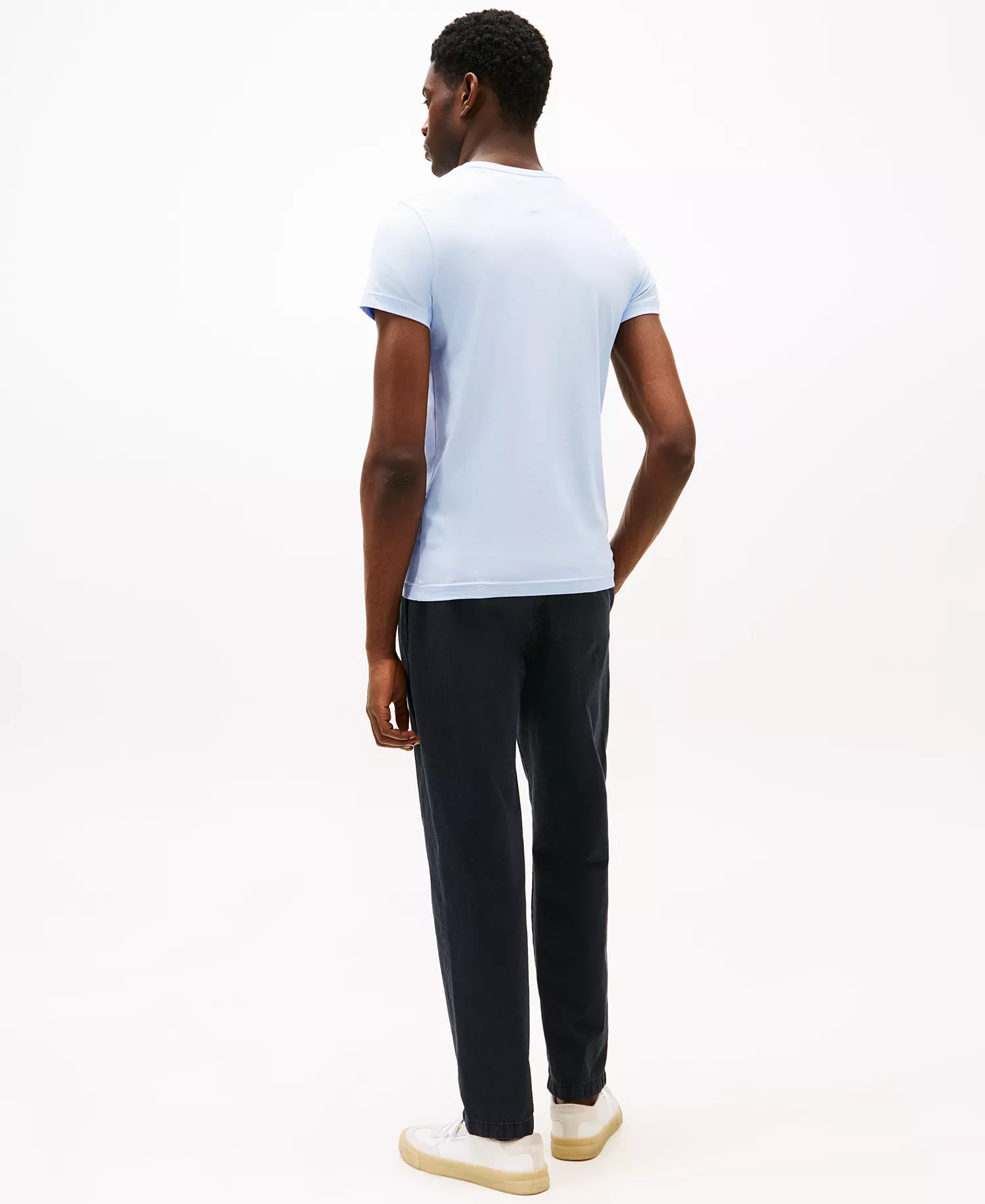 Men's Stretch Cotton Slim-Fit T-Shirt - Breezy Blue - 3XL