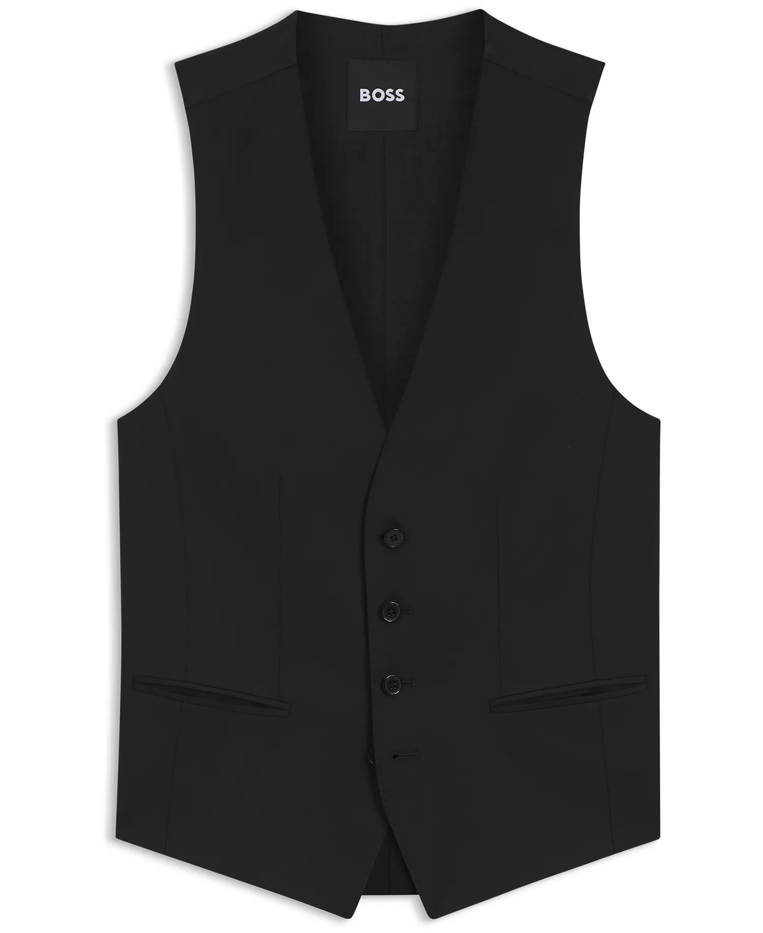 BOSS Men's Single-Breasted Waistcoat - Black - 36R