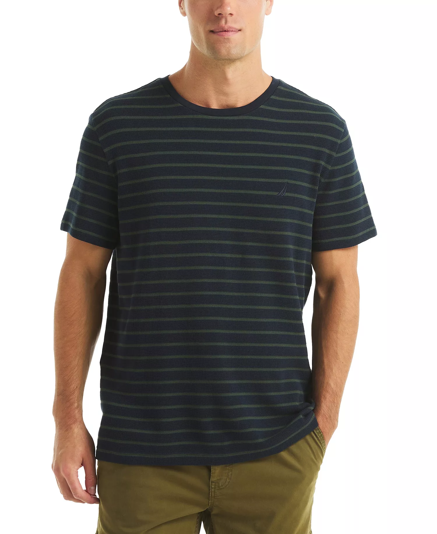 Men's Navigator Striped Crewneck T-Shirt - Navy Seas - 2XL