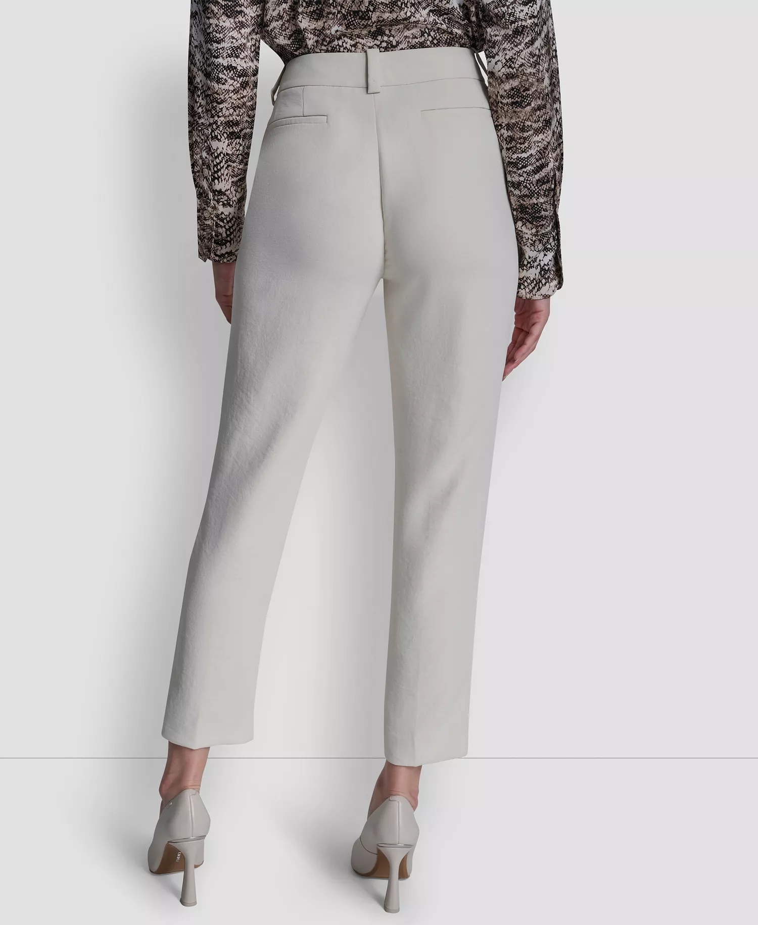 Women's Charm Detailed Ankle Length Pants - Gray - 10