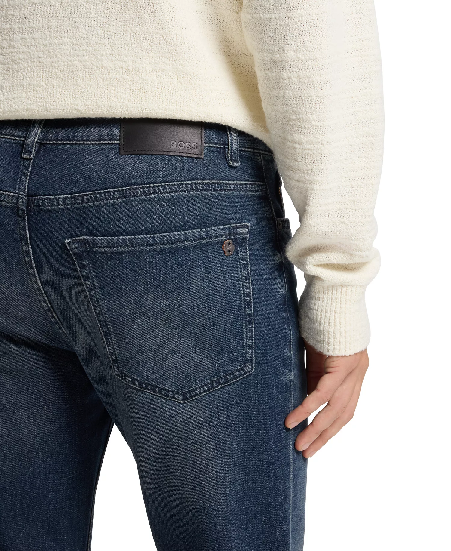 Men's Blue Comfort-Stretch Denim Maine Regular-Fit Jeans - Navy - 30x34