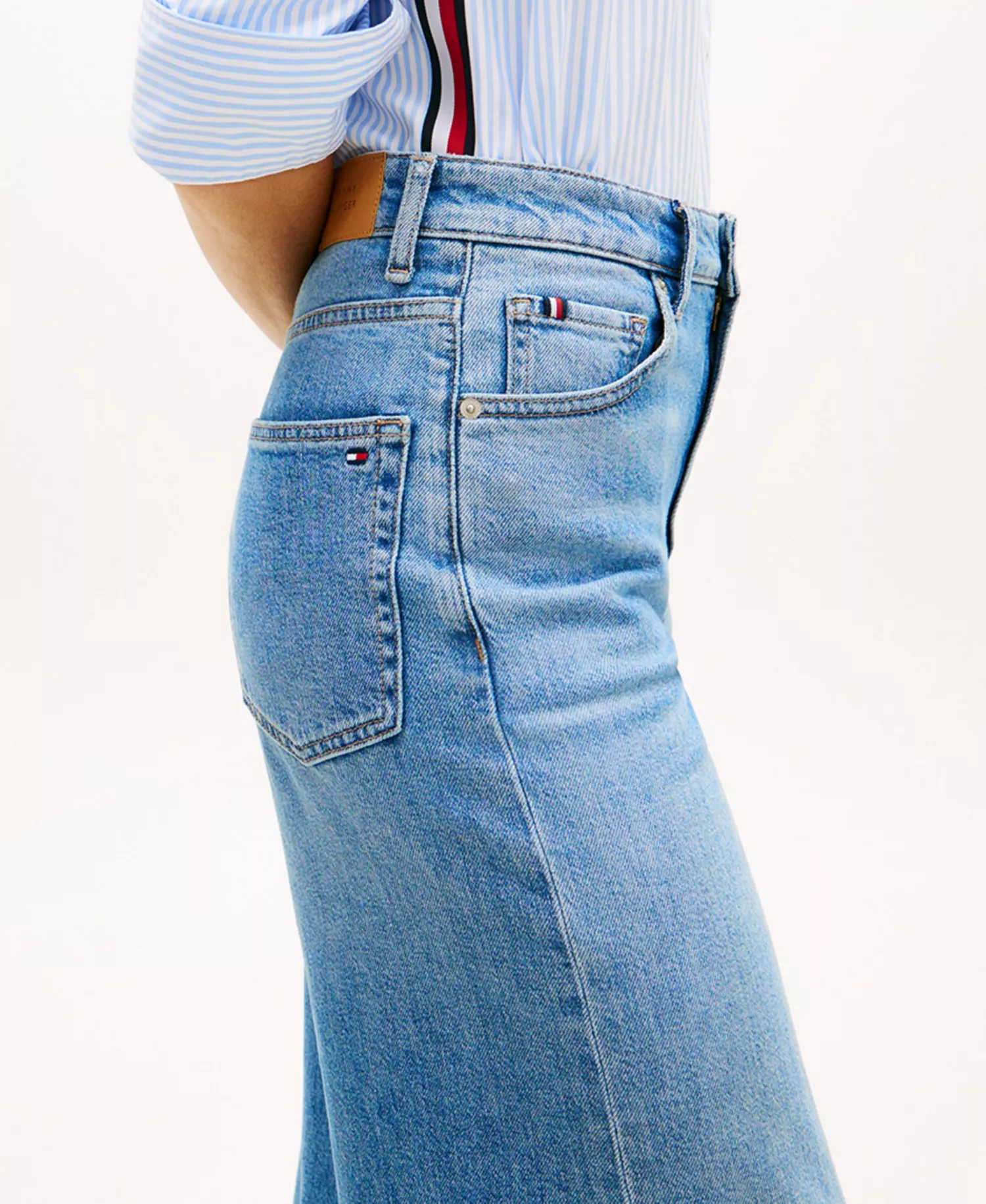 Women's Wide-Leg High-Waist Jeans - Bay Blue - 10