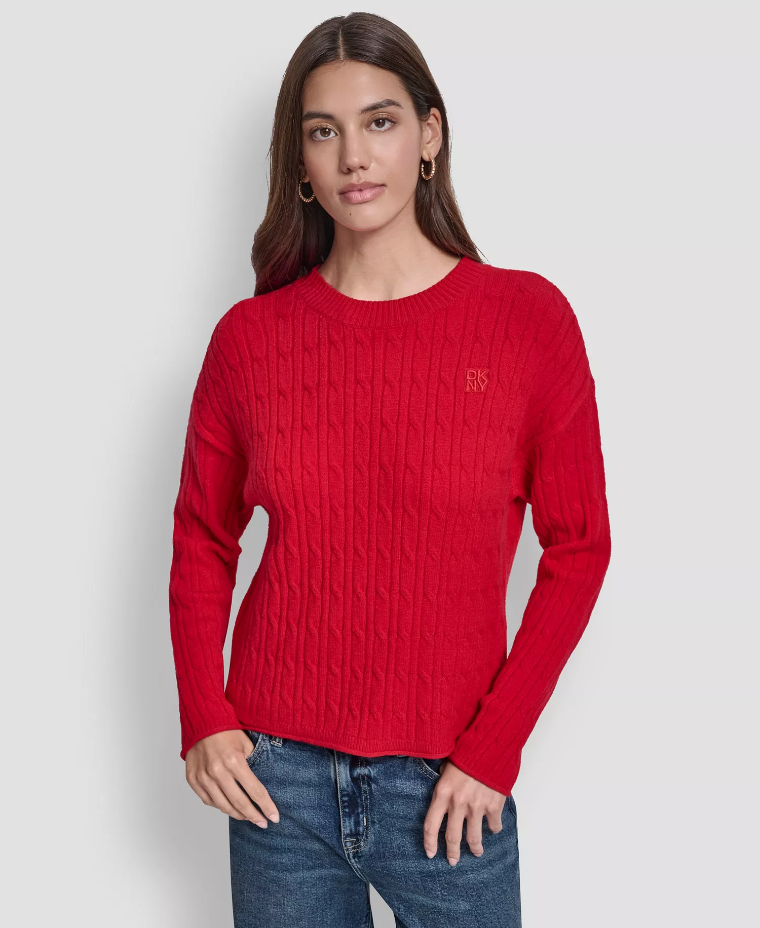 Women's Crewneck Sweater - CITY CRIMSON - L
