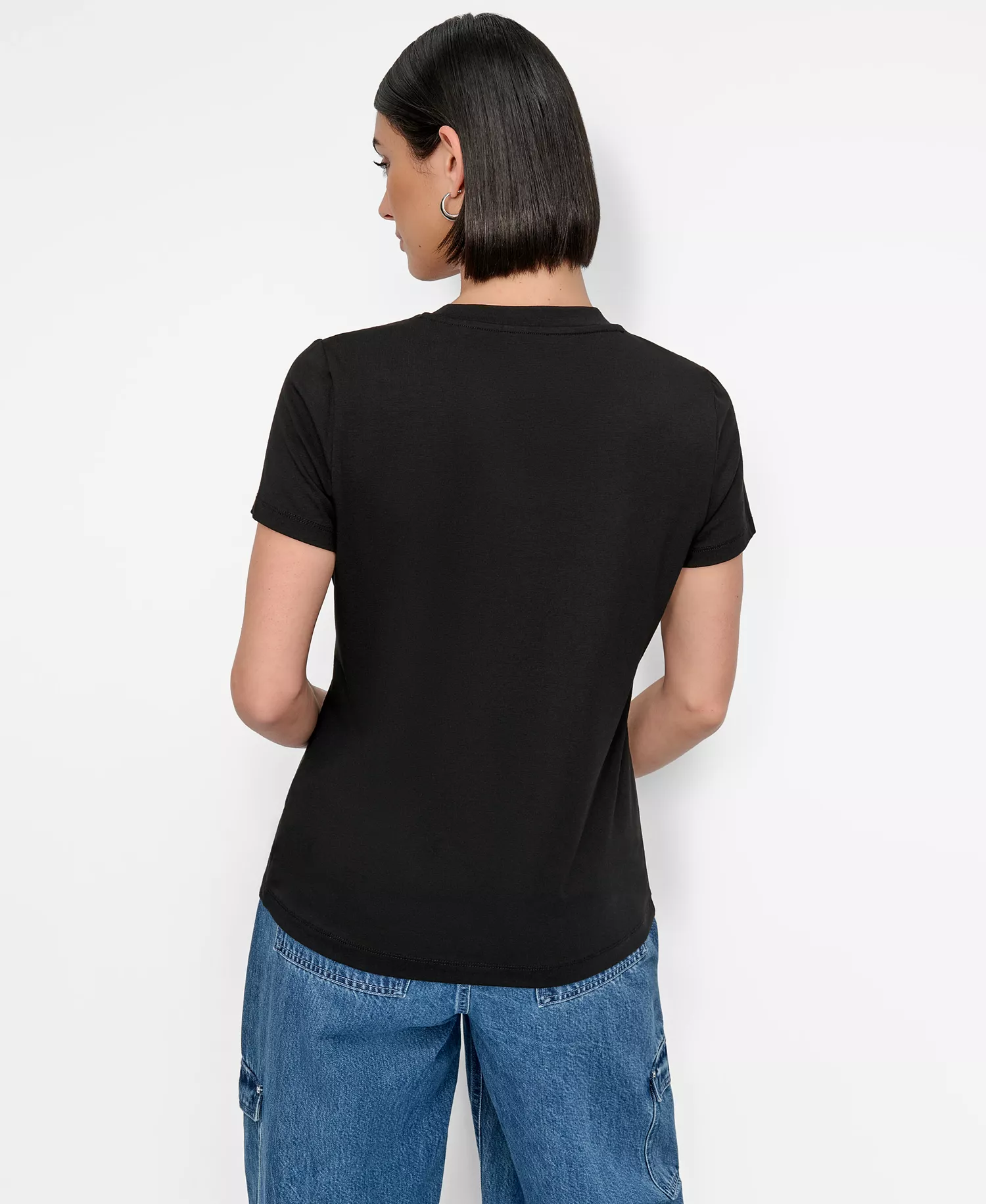 Women's Fifth Avenue Conversation Crewneck Tee - Black - L
