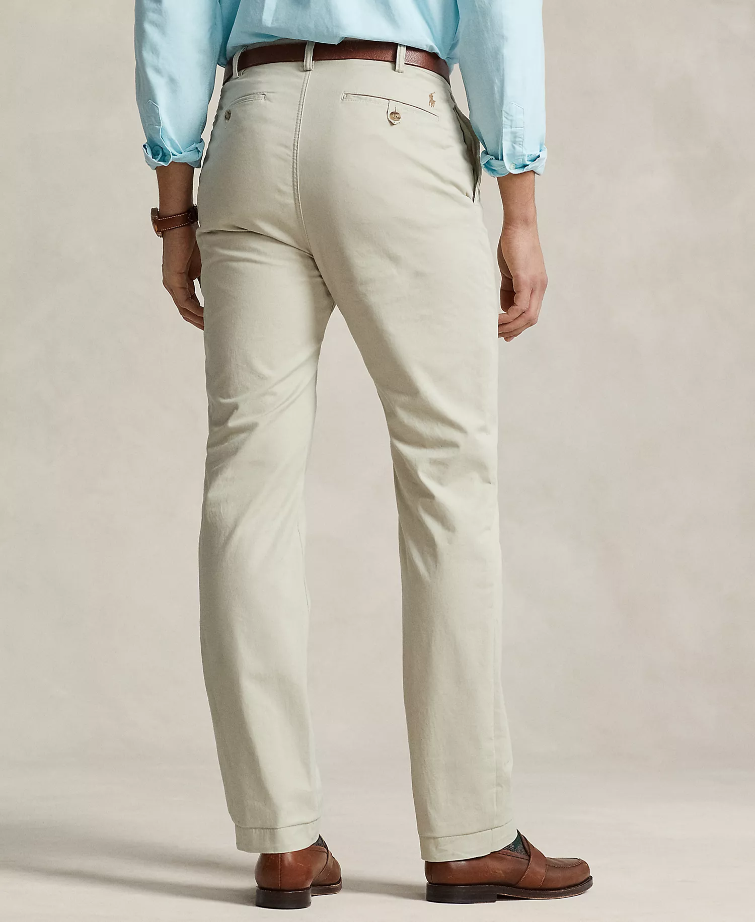 Men's Big & Tall Stretch Classic-Fit Twill Pants - Classic Stone - 36 - 30