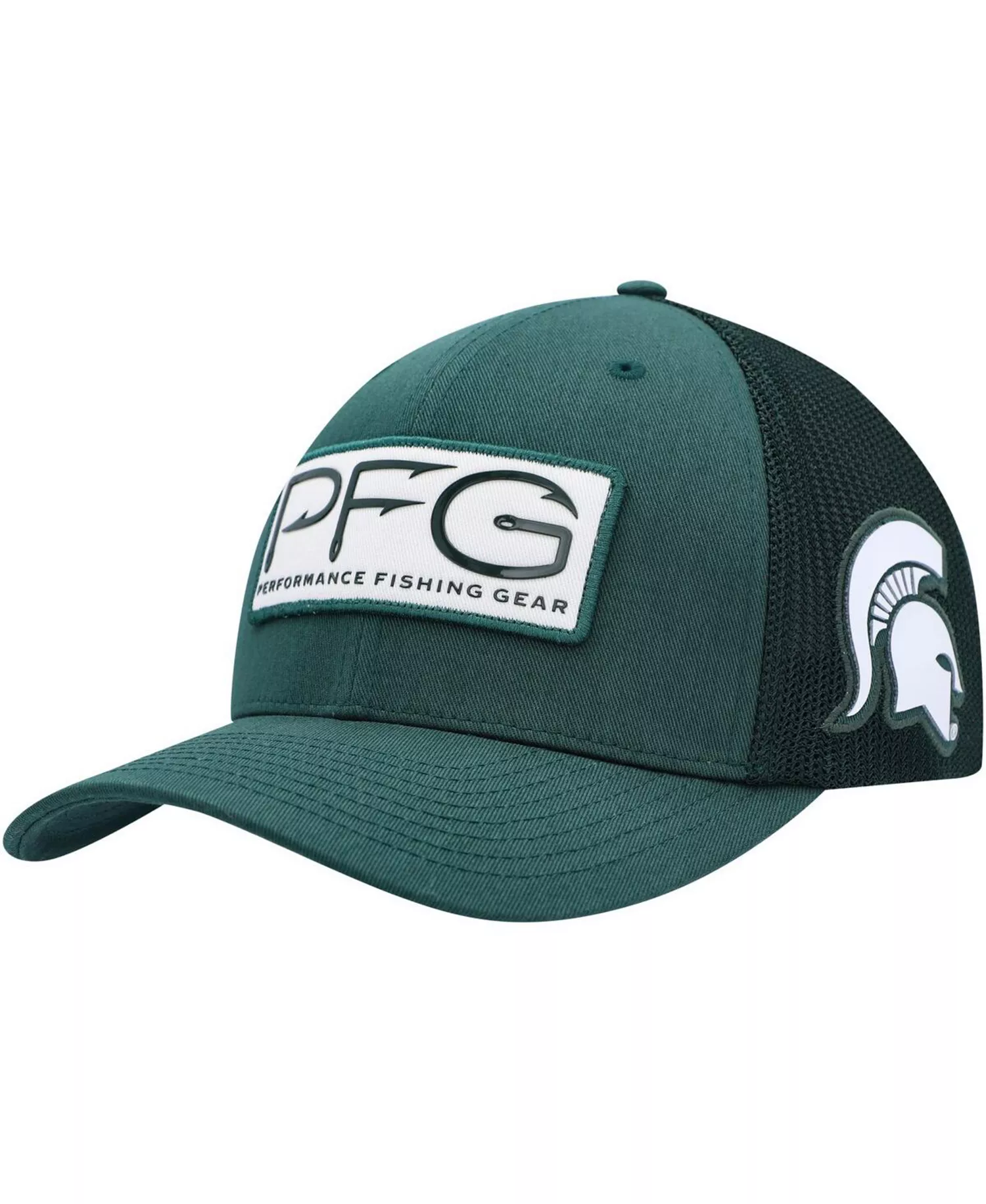 Men's Green Michigan State Spartans PFG Hooks Flex Hat - Green - L/XL
