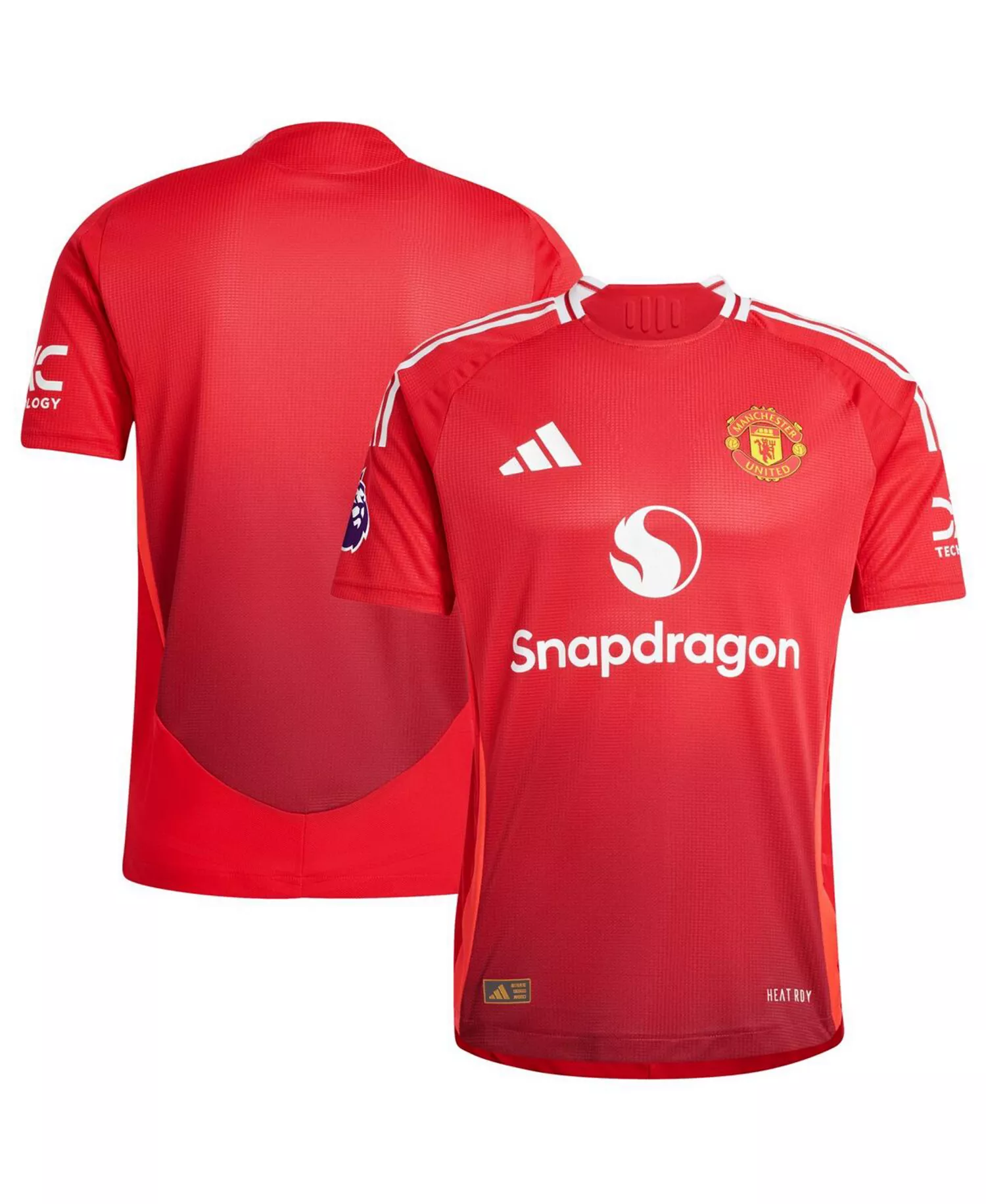Men's Red Manchester United 2024/25 Home Authentic Patch Jersey - Red - 2XL