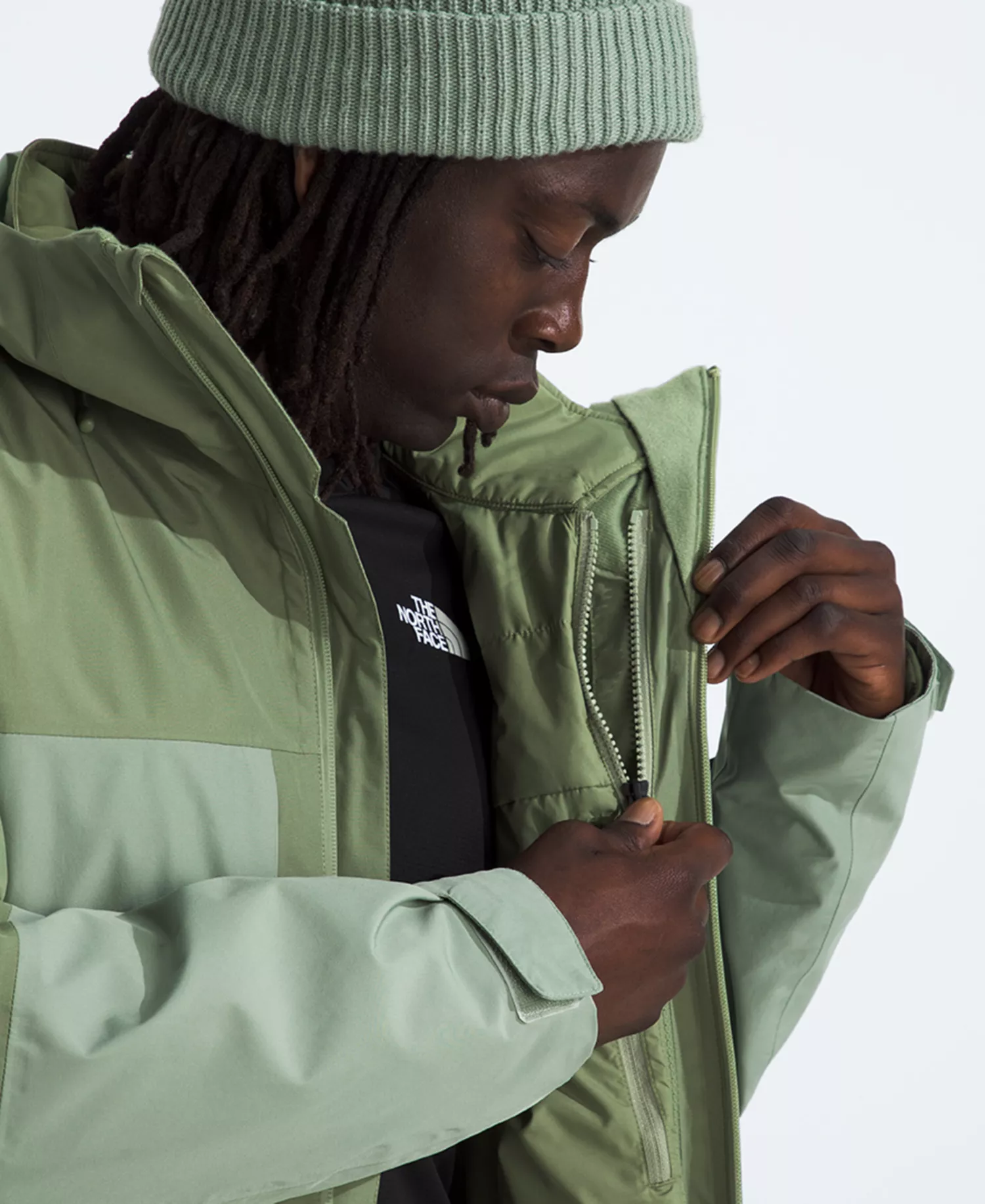 Men's ThermoBall Snow Triclimate Jacket - Bark mist/ Slate moss - 2XL