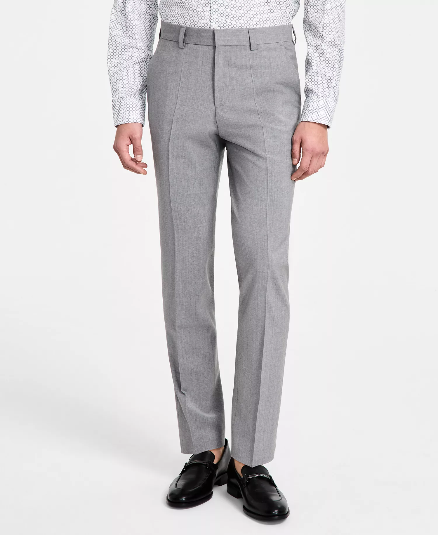 Men's Modern-Fit Wool Blend Suit Separate Pant - CLOSE OUT! - Grey - 36R