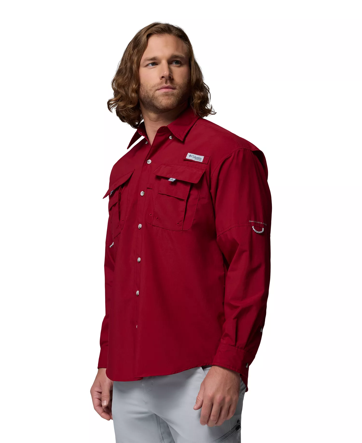 Men's Bahama II Long-Sleeve Shirt - Beet - L