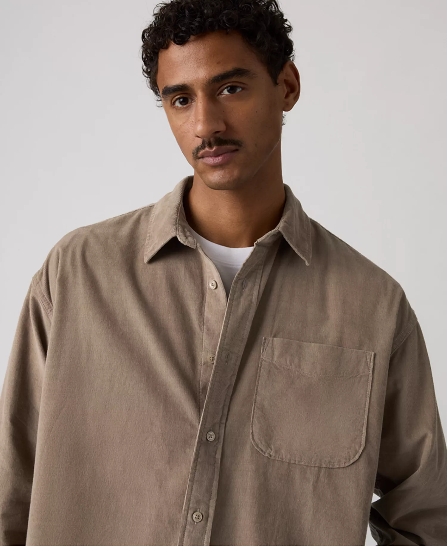 Men's Long-Sleeve Woven Shirt - Fungi - 2XL