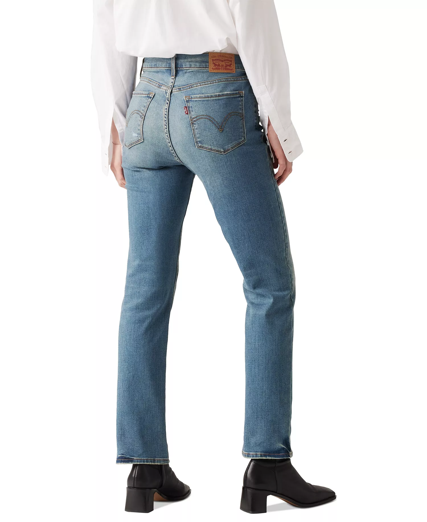 Women's Classic Mid Rise Straight-Leg Jeans - Cave Wall - 10