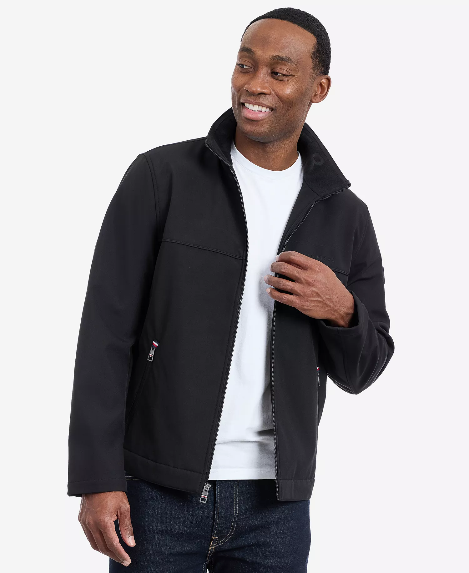 Men's Softshell Hipster Long-Sleeve Jacket - Black - 2XL