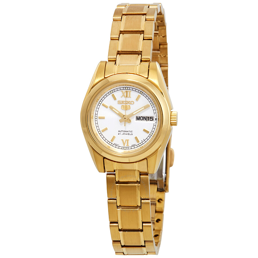 Seiko Series 5 Automatic White Dial Ladies Watch
