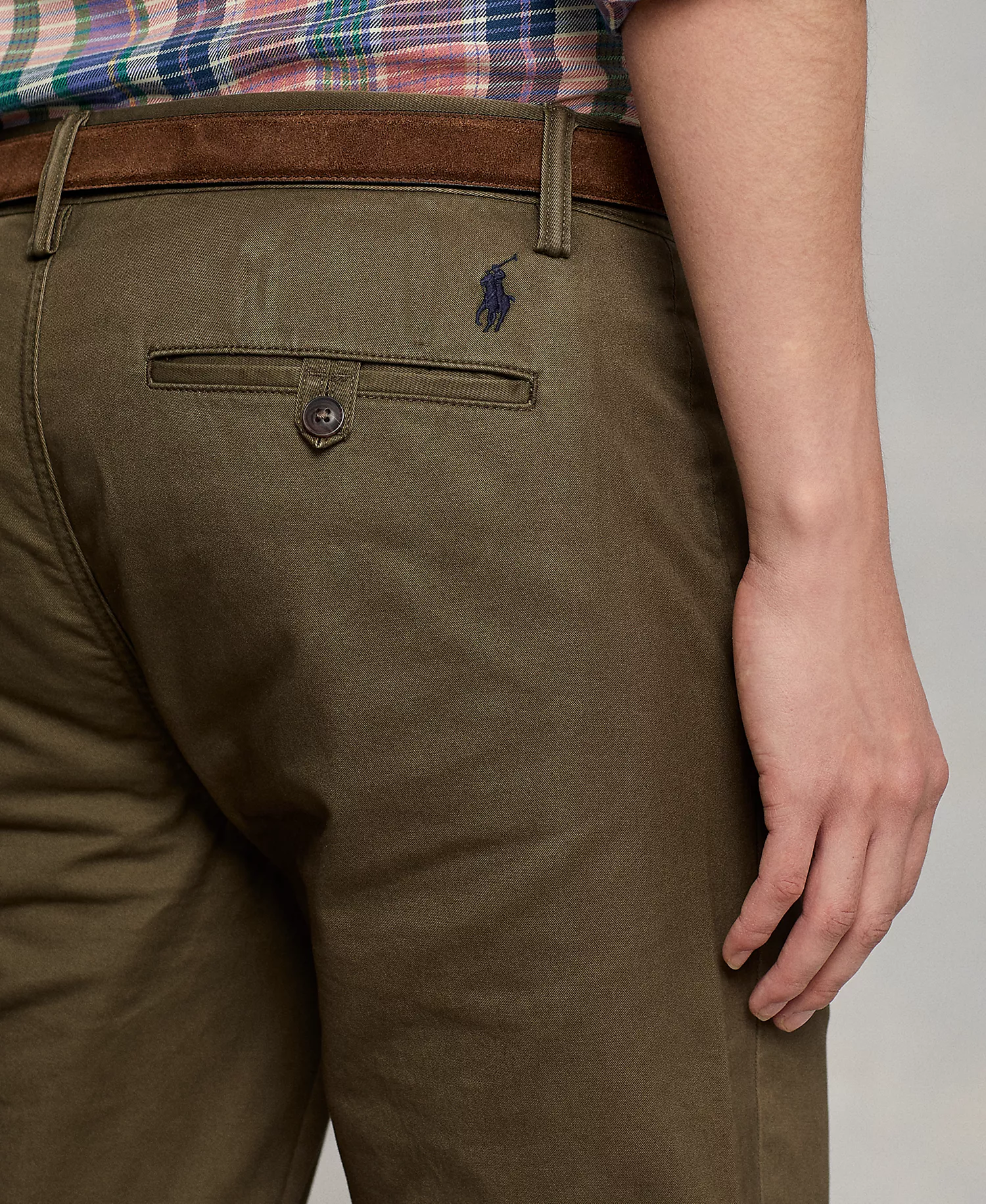 Men's Straight-Fit Washed Stretch Chino Pants - Canopy Olive - 31 - 30