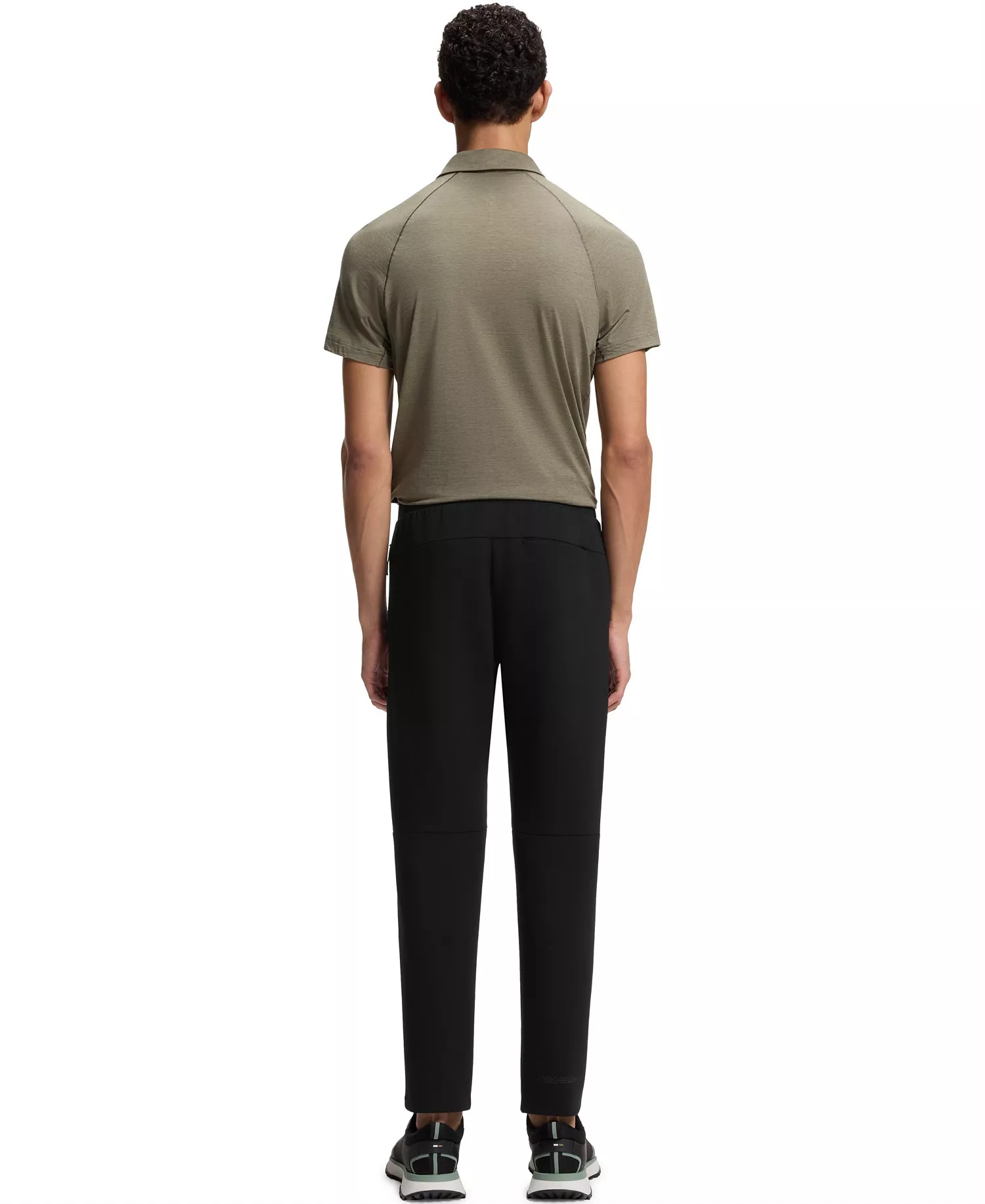 Men's Reflective Details Regular-Fit Tracksuit Pants - Black - L