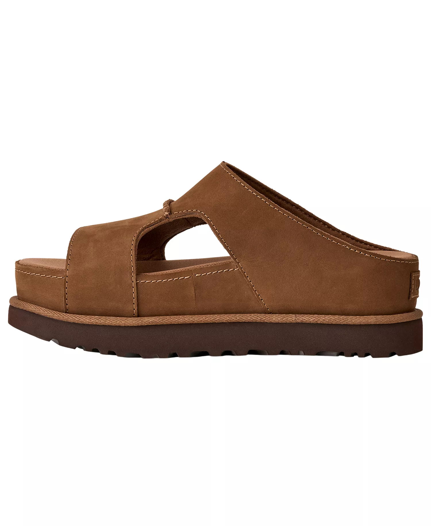 Women's Goldenstar Hi Cutout Open Toe Slide Sandals - Dark Chestnut - 10M