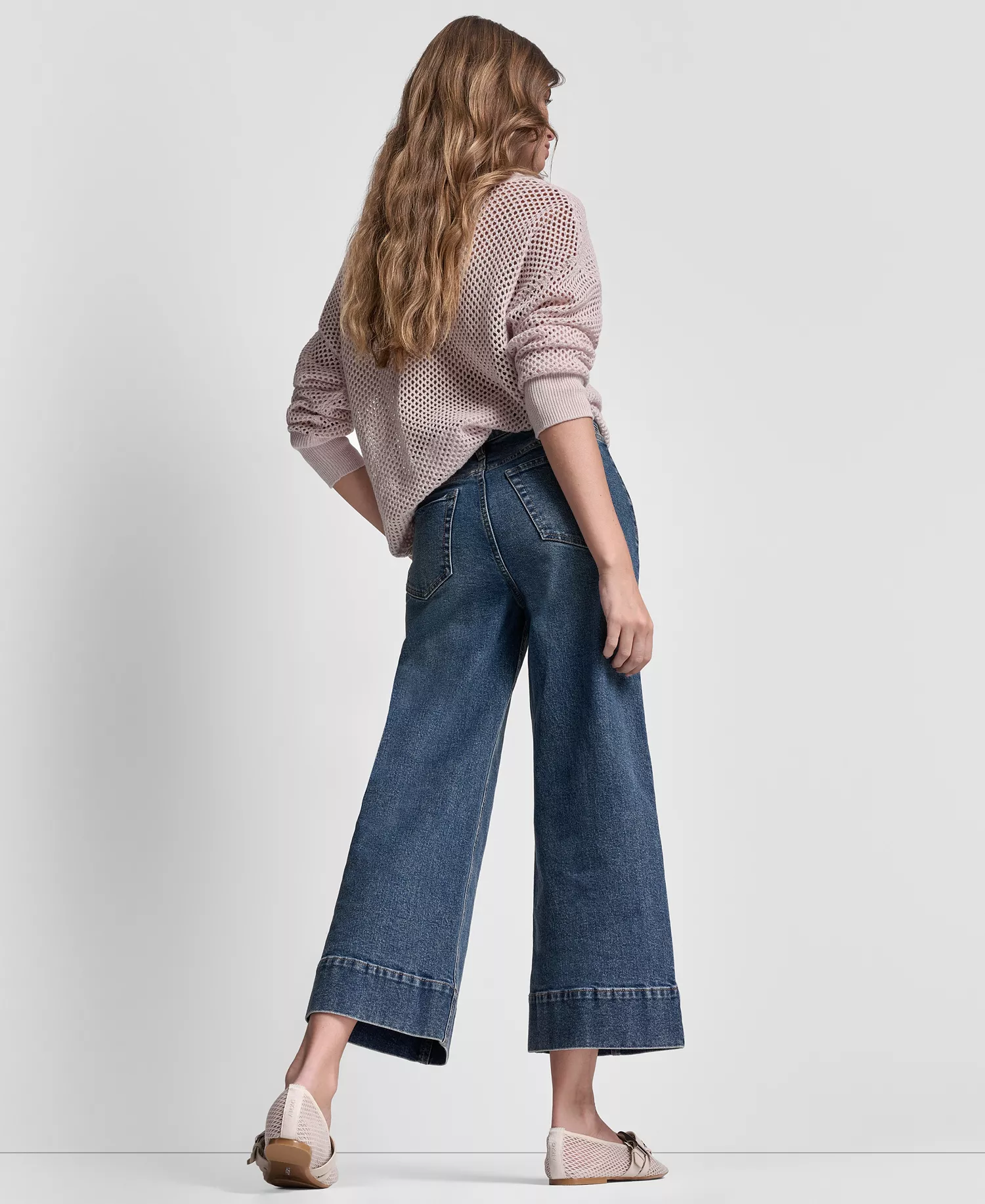 Women's High Rise Cropped Wide Leg Utility Jeans - Richmond - 24