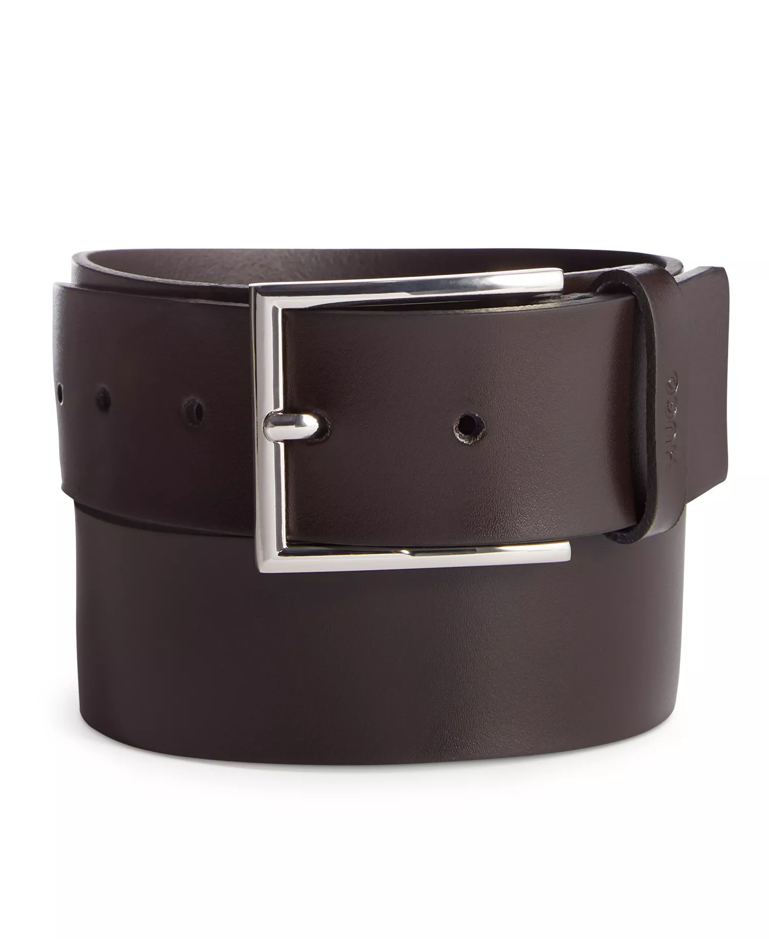 BOSS Men's Giaspo Leather Dress Belt - Dark Brown - 36