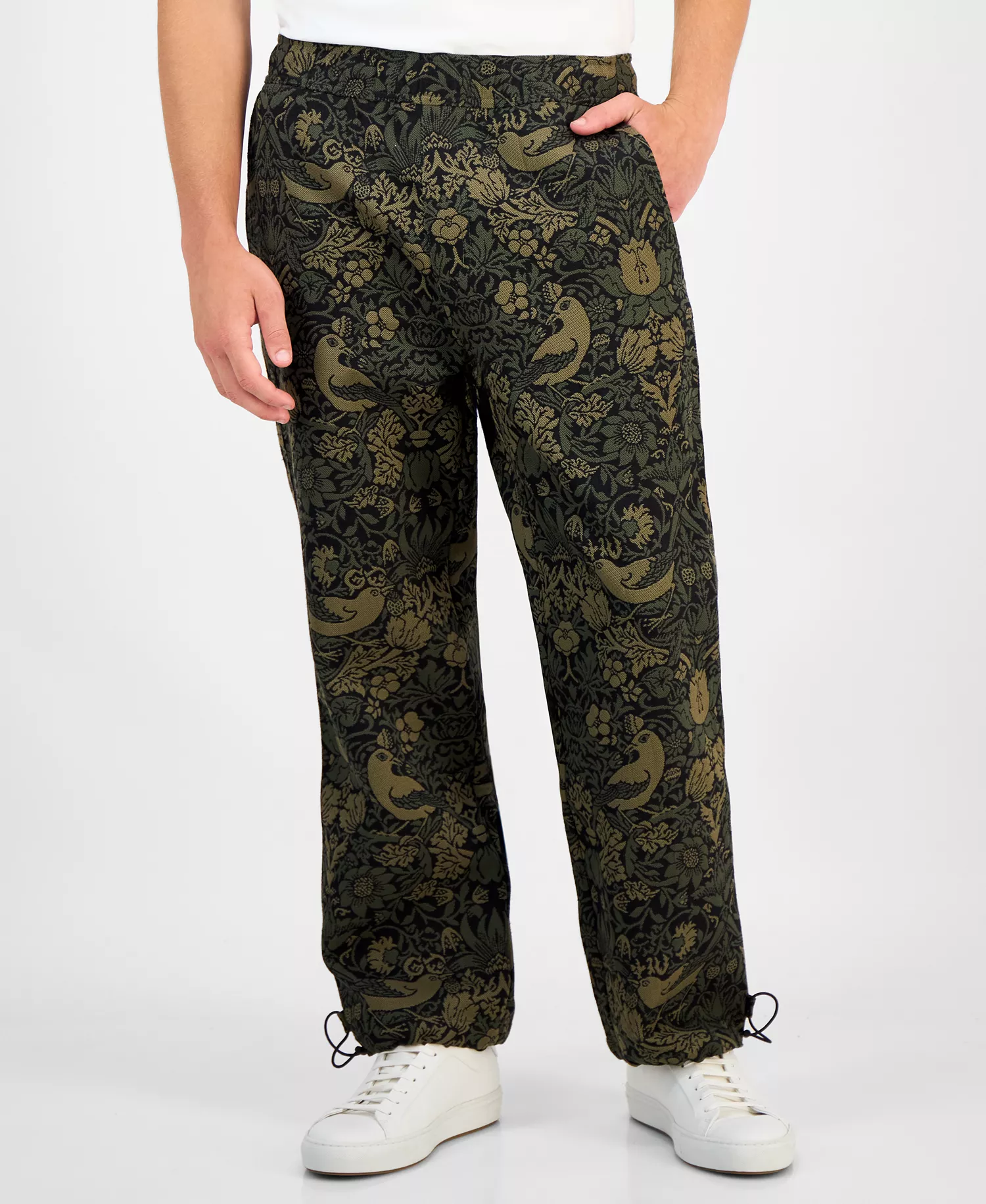 Hugo Boss Men's Ginor Straight Fit Jacquard Trousers - Open Green - L