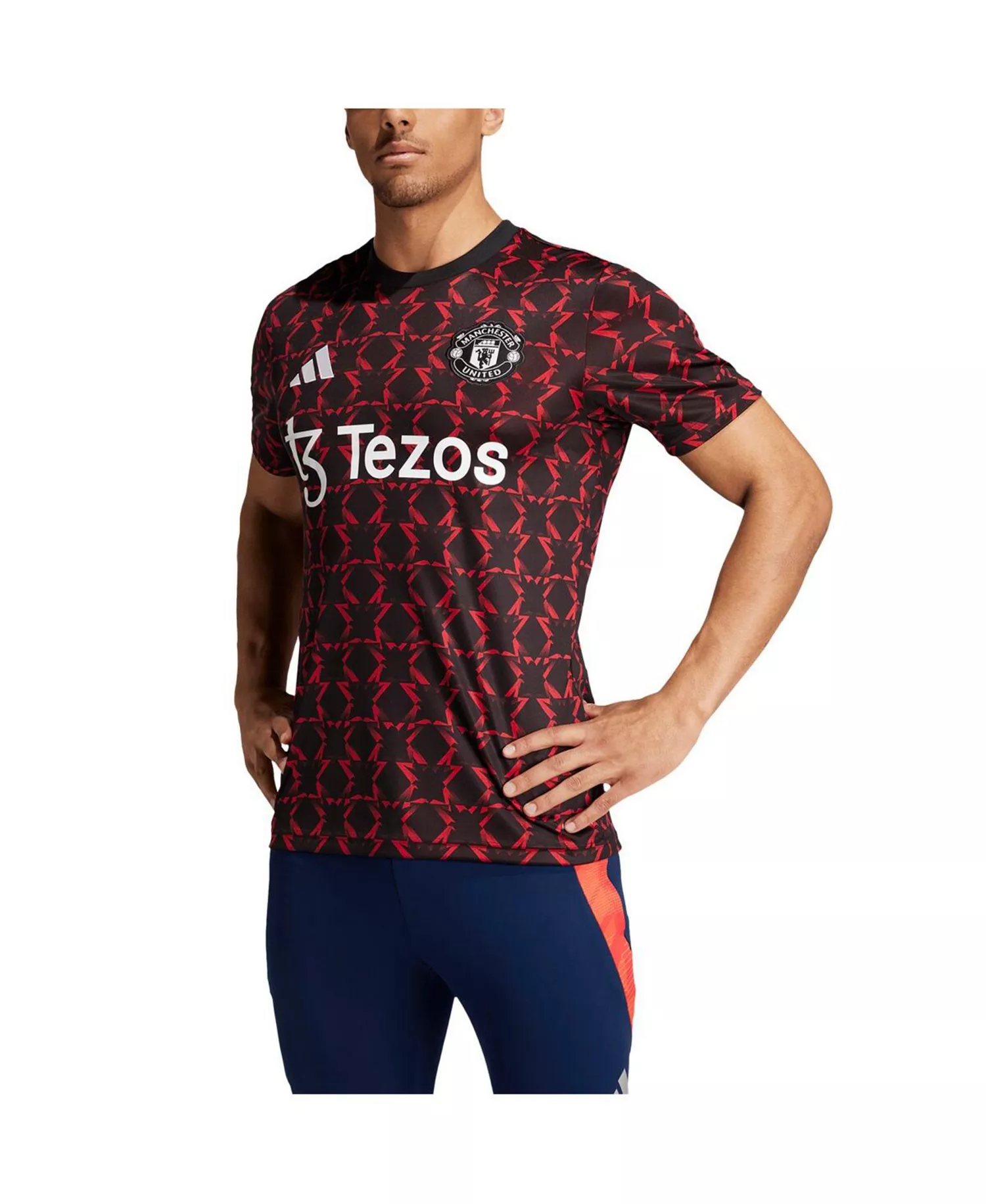 Men's Black Manchester United 2024/25 Pre-Match Top - Black - 2XL